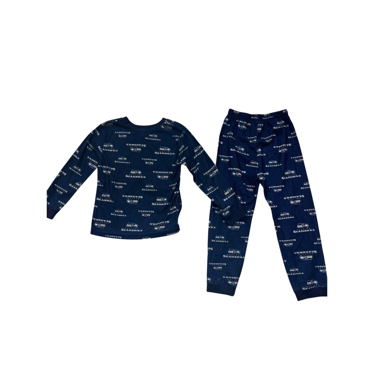 NFL Team Apparel Kids Seahawks Pajama Set Boys Size 7 Long Sleeve & Pants #6507
