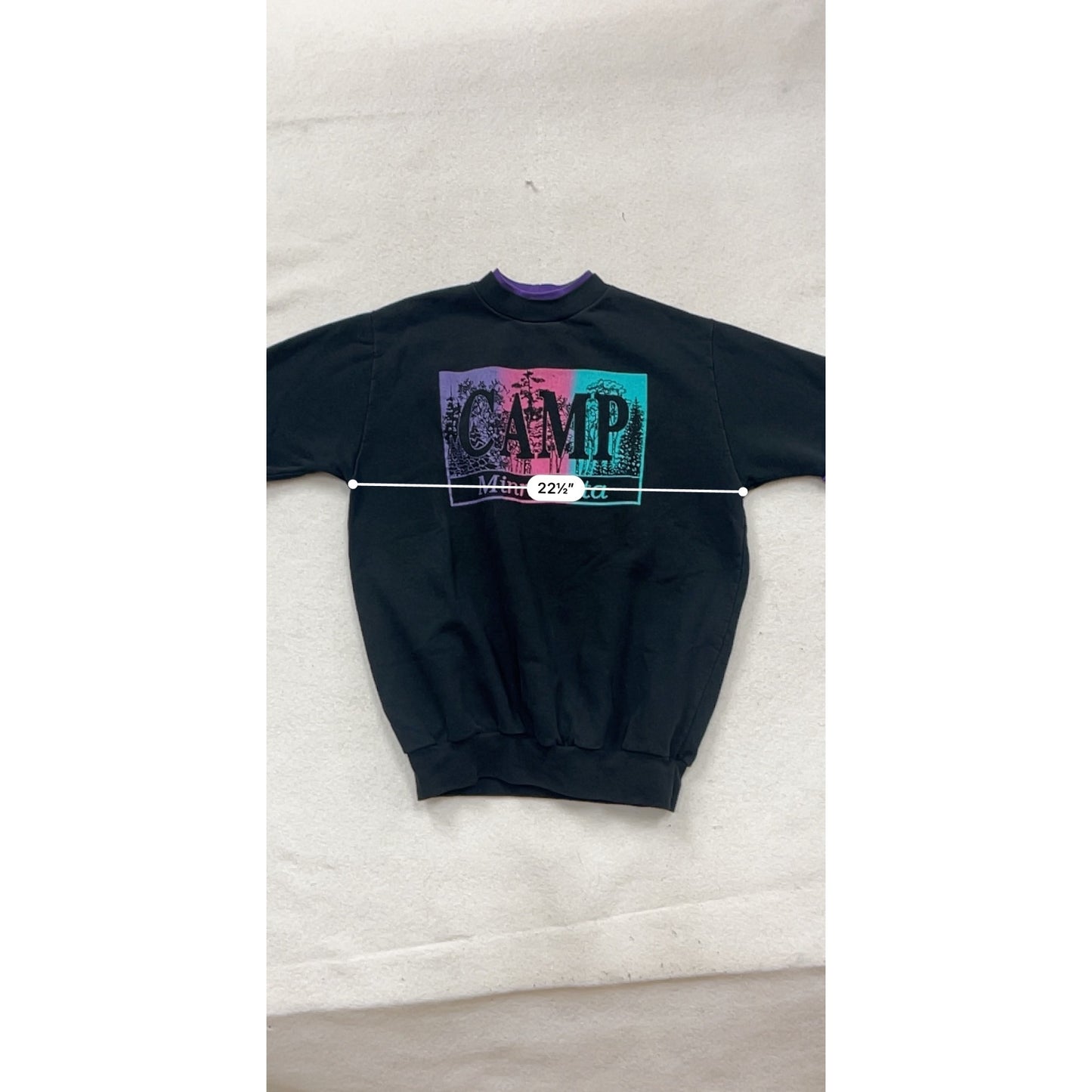 Vintage Camp Minnesota Sweatshirt Black S/M #103A