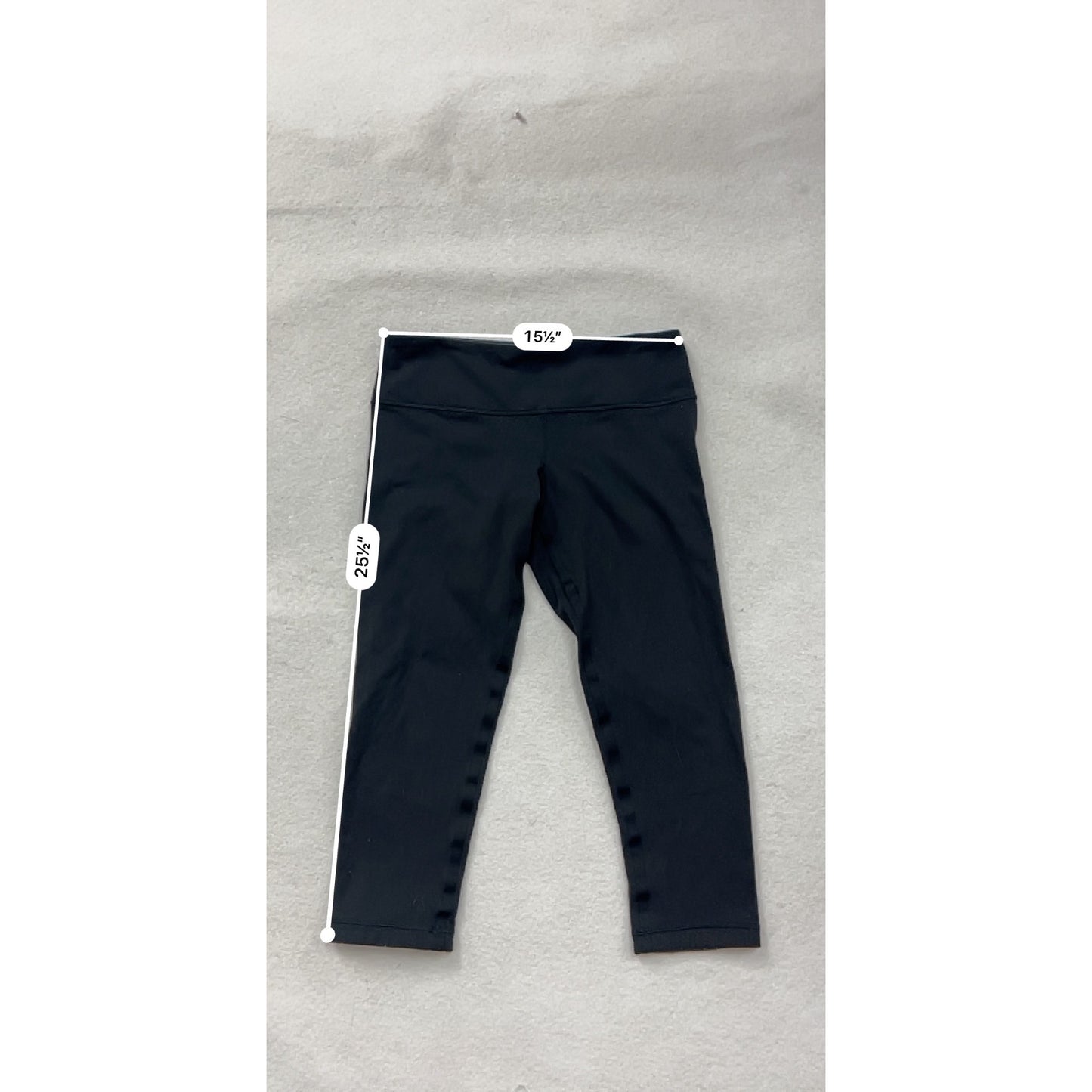 Lululemon Womens Black Cropped Leggings Size 8 #6721
