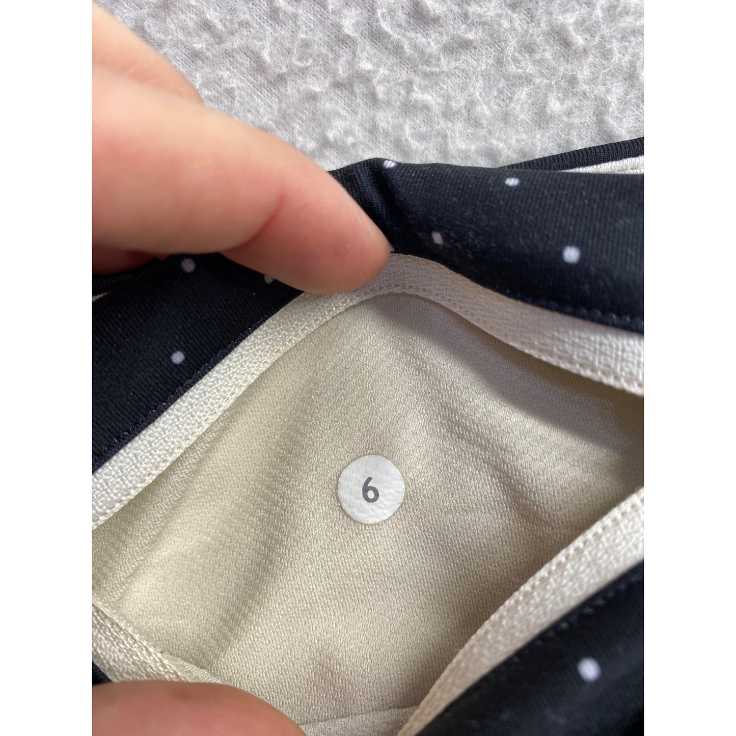 Lululemon Black Crop Yoga Pants With Polka Dot Waistband #7352