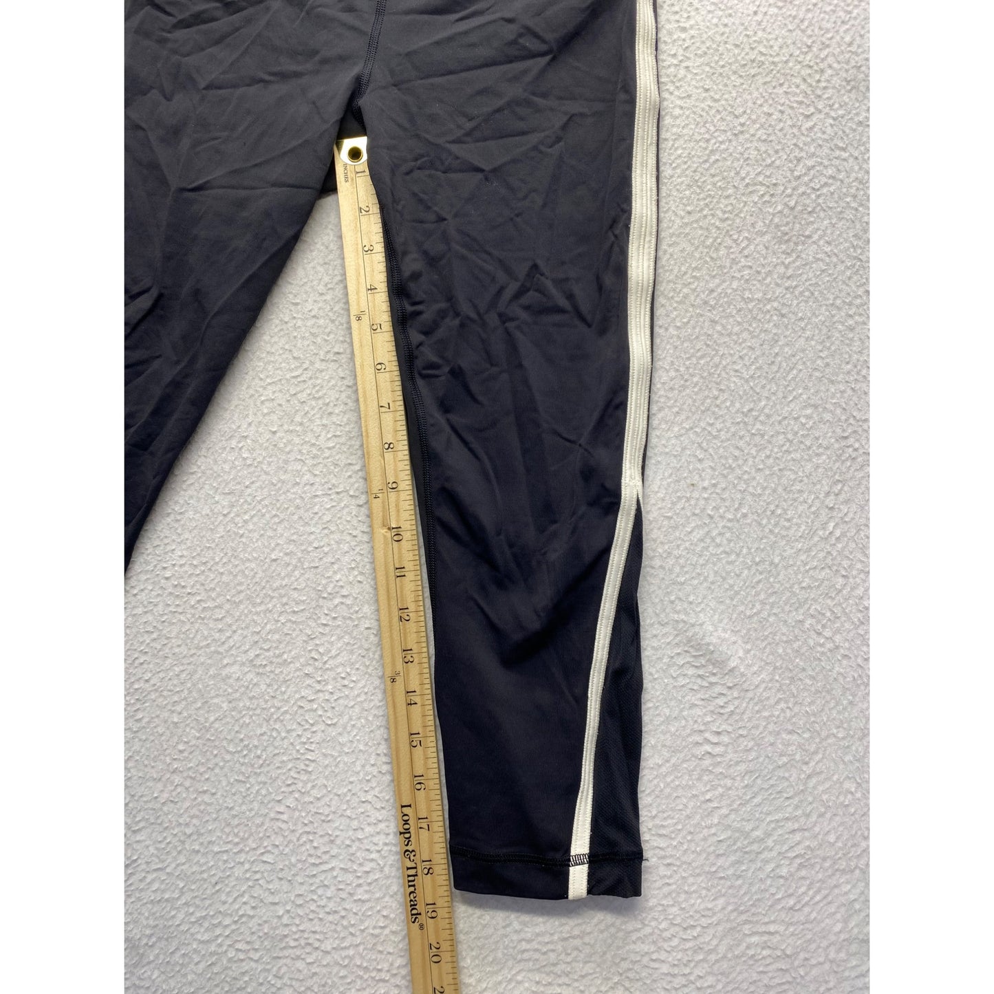 Lululemon Black Crop Yoga Pants With Polka Dot Waistband #7352