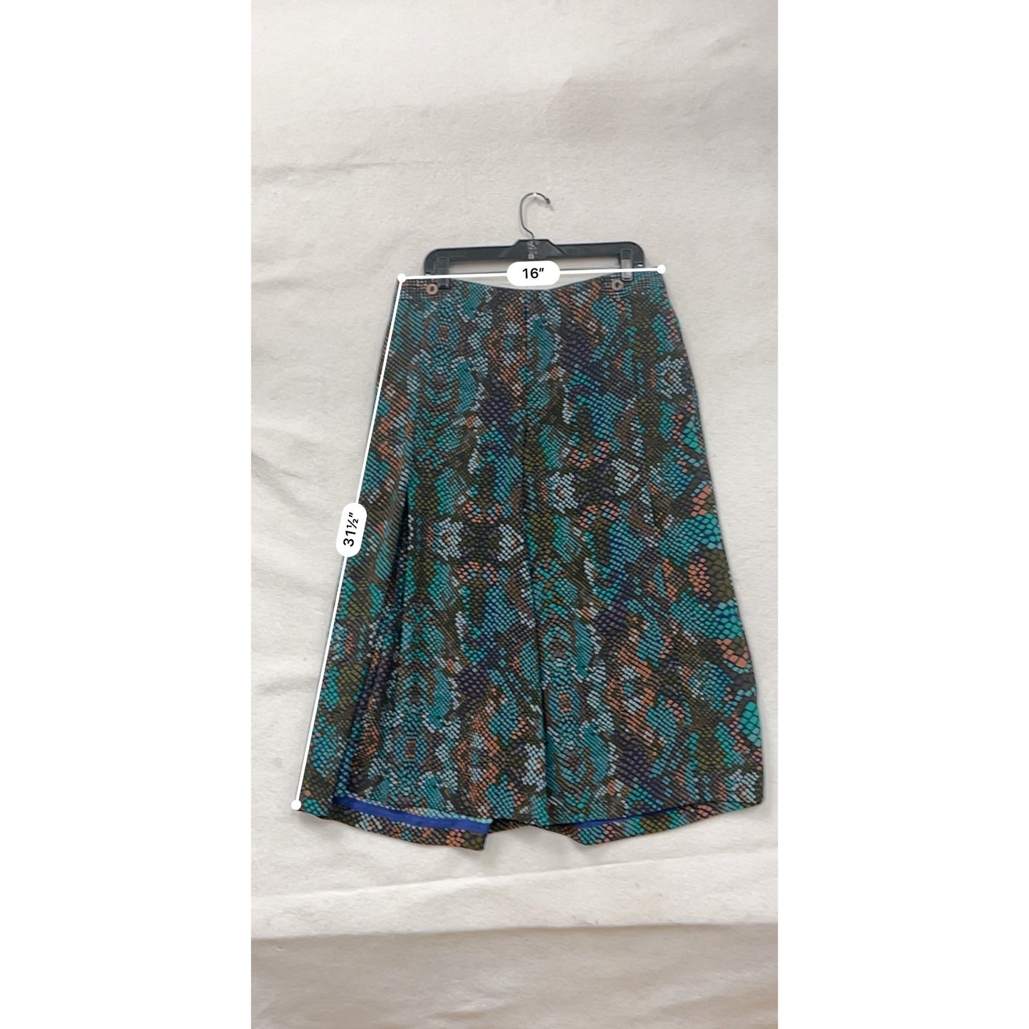 Anthropologie Multicolor Snake Print Wide-Leg Pants Womens 12 #8188
