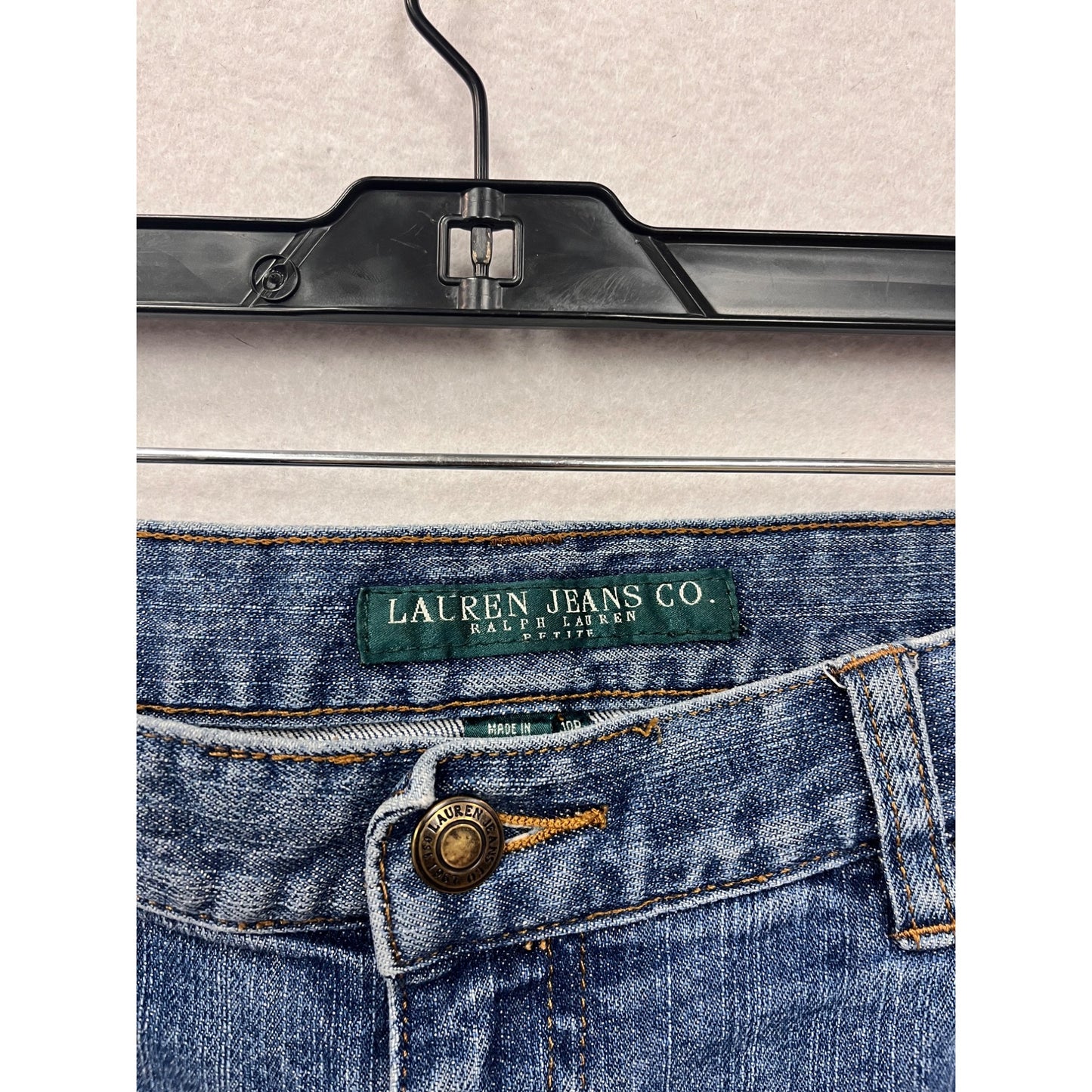 Lauren Jeans Co Womens Petite 10P Blue Denim Capri Jeans #6779