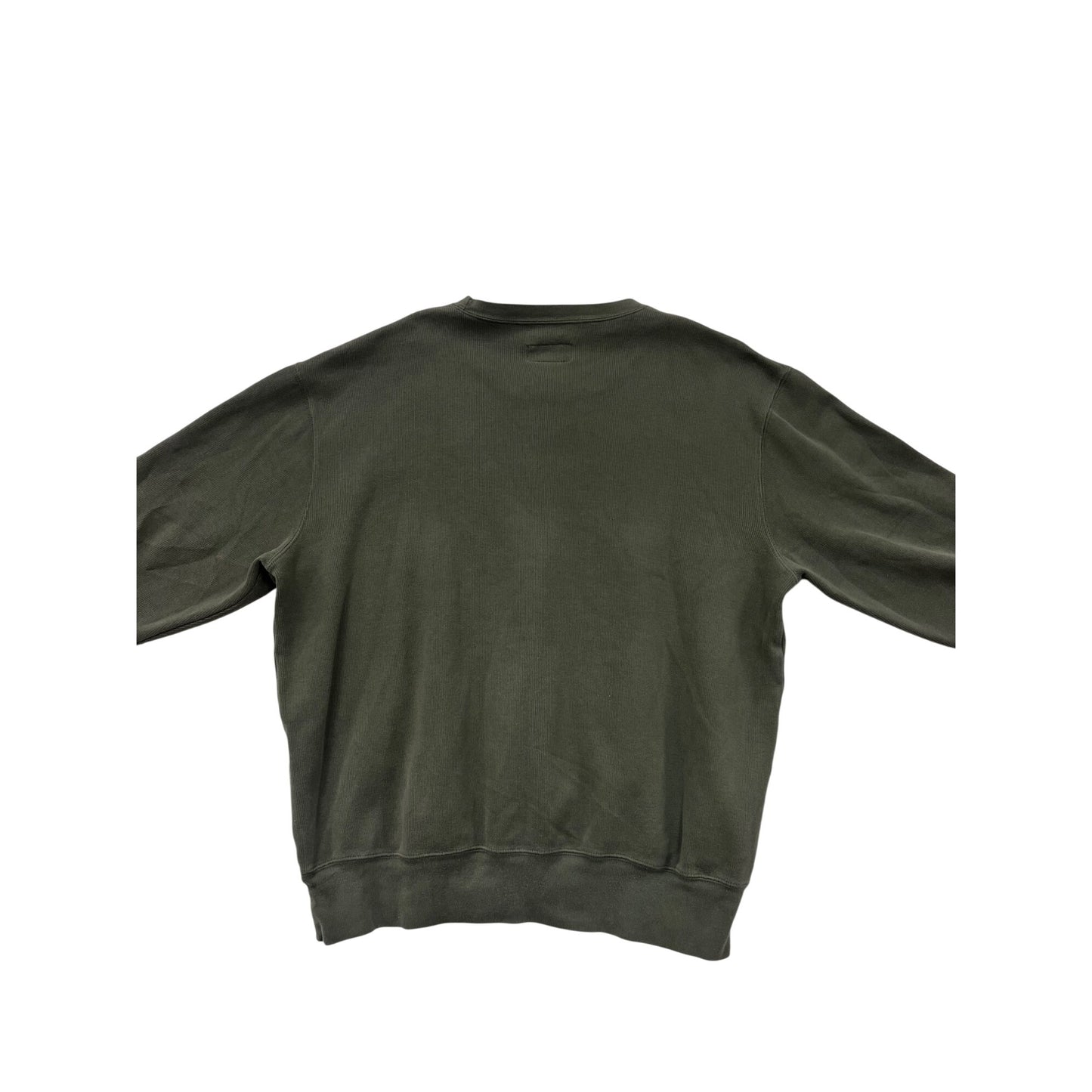 Woolrich Mens Large Green Crewneck Sweatshirt 100% Cotton Long Sleeve #6536