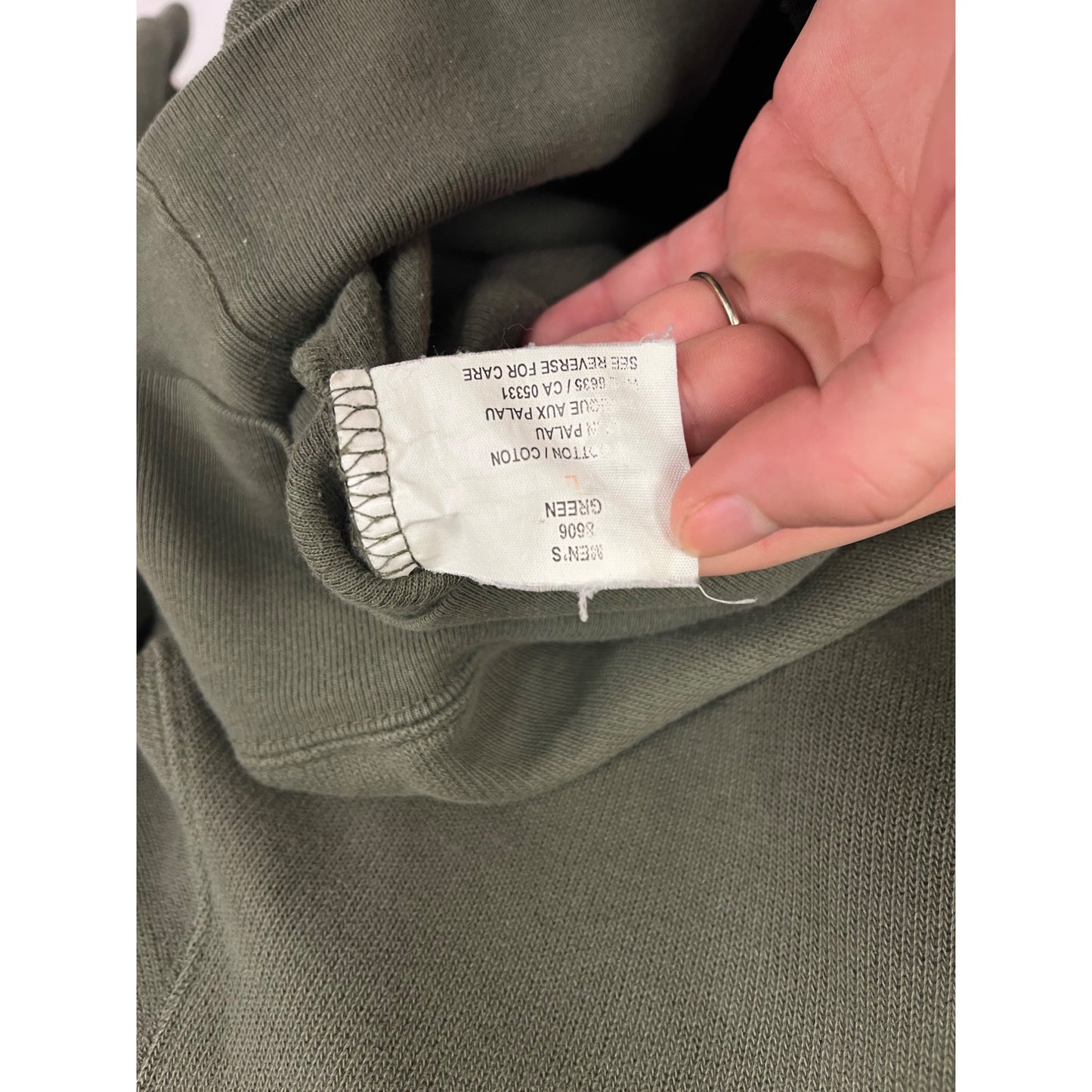Woolrich Mens Large Green Crewneck Sweatshirt 100% Cotton Long Sleeve #6536