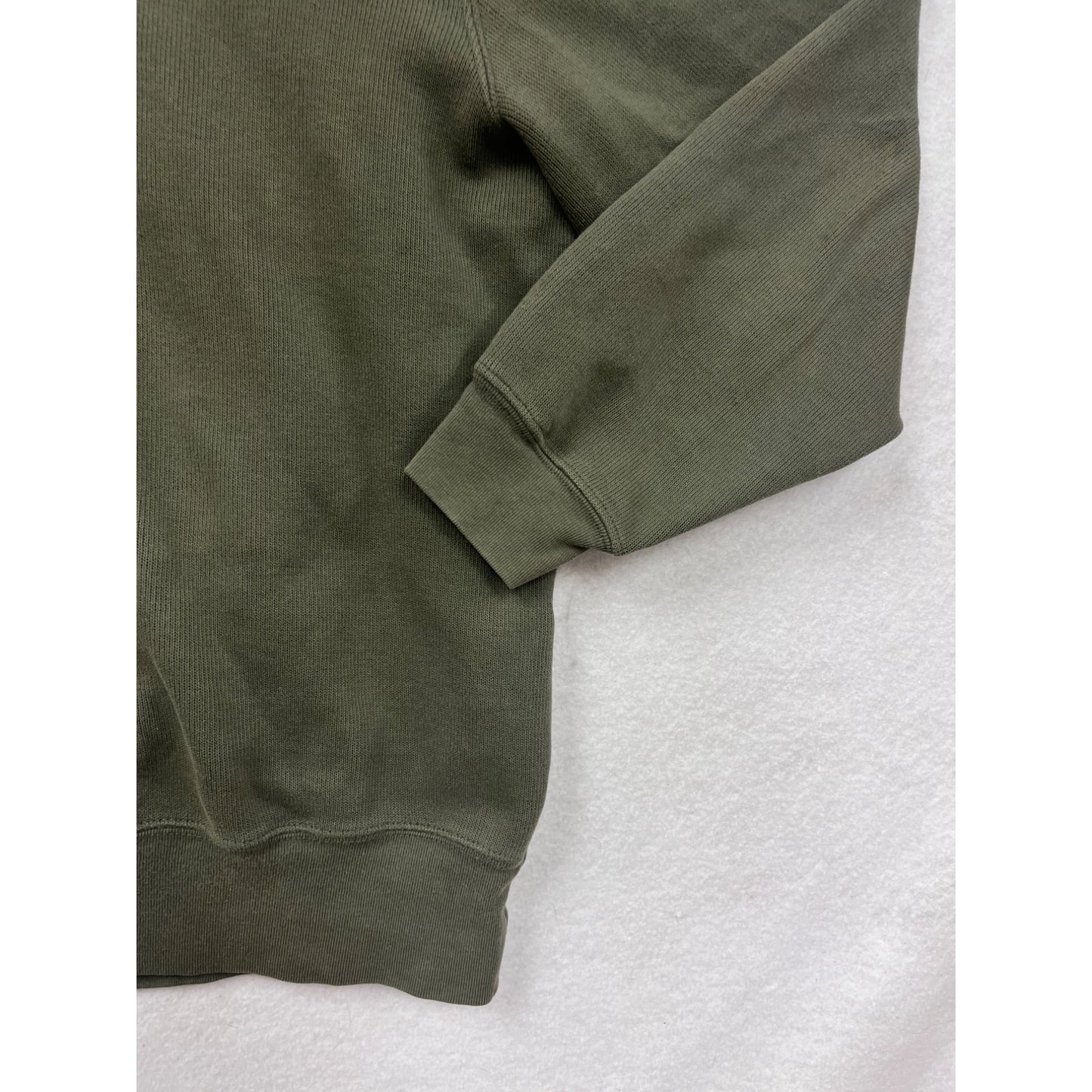 Woolrich Mens Large Green Crewneck Sweatshirt 100% Cotton Long Sleeve #6536