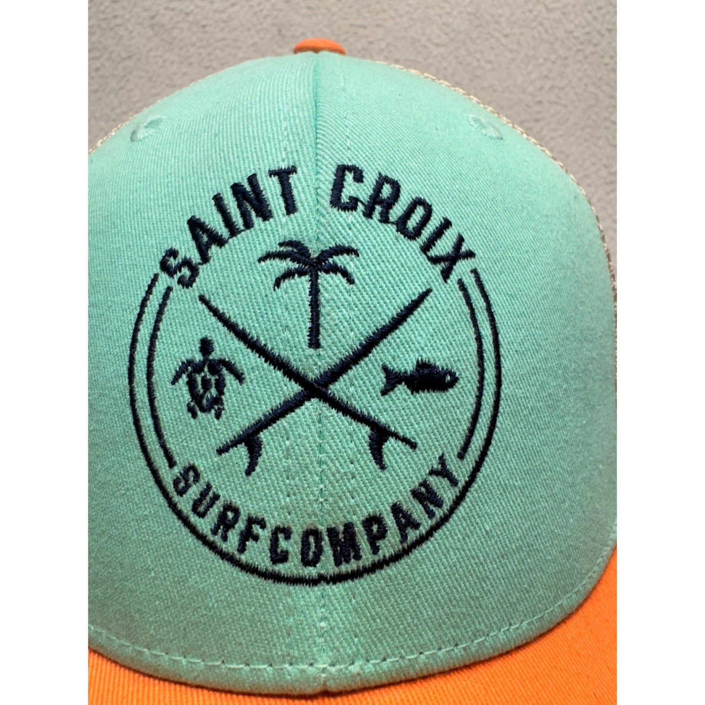 Saint Croix Surf Company Trucker Hat Mesh Snapback Adjustable #7892