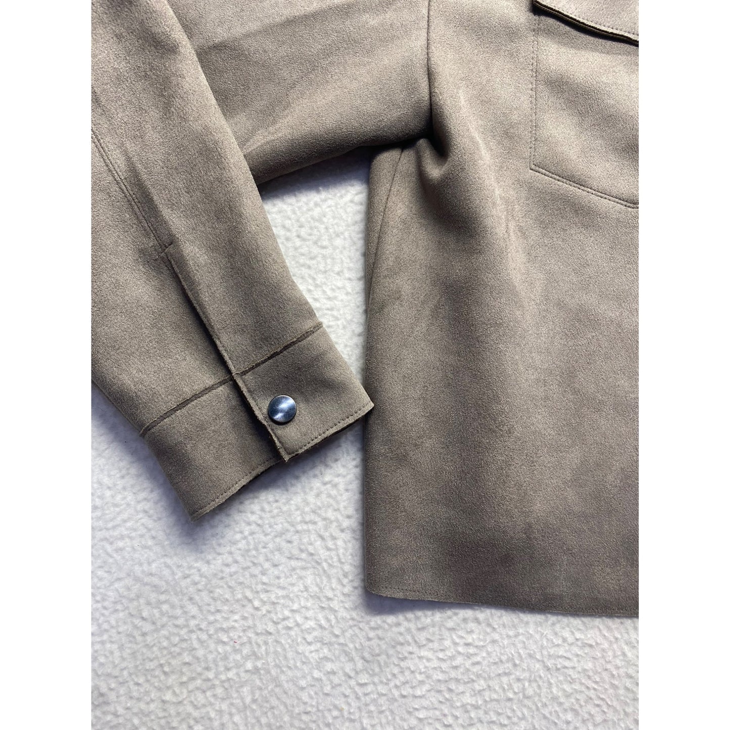 Women’s Faux Suede Crop Jacket #5455