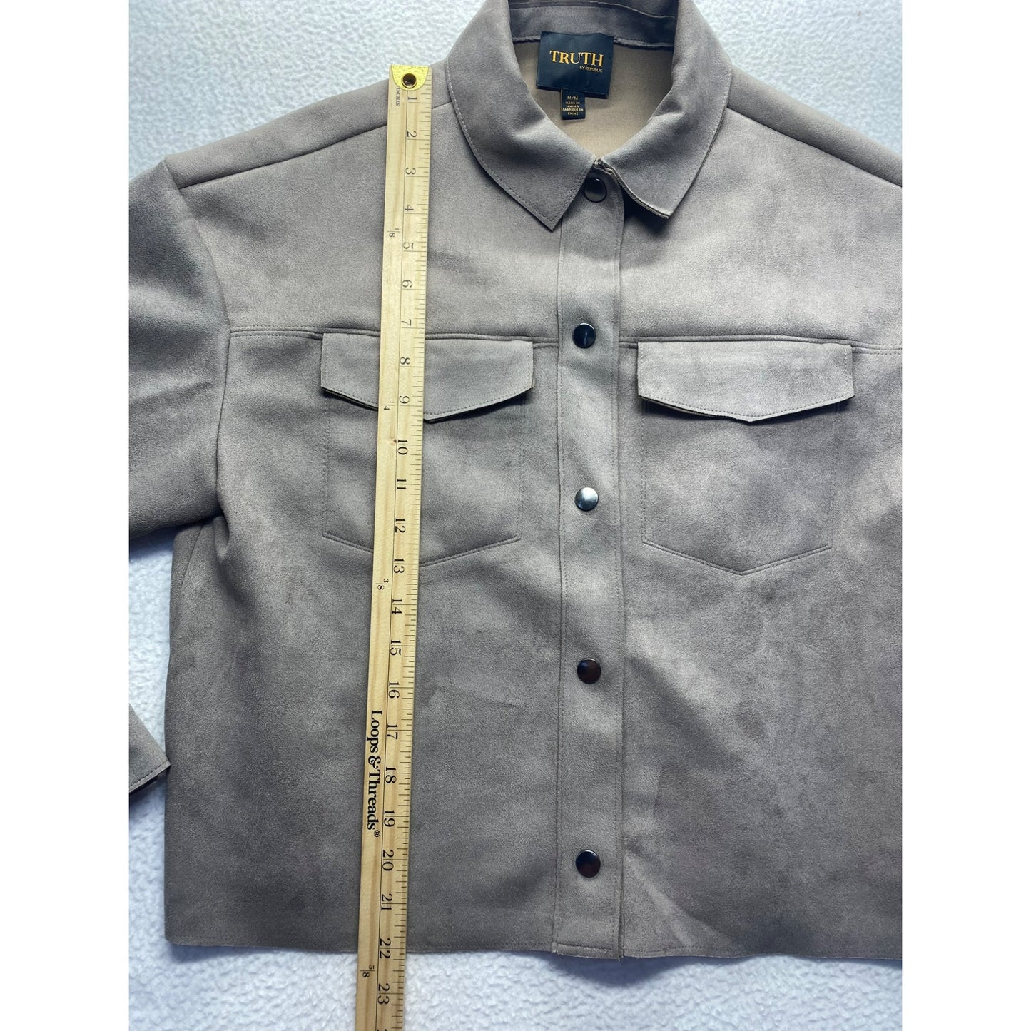 Women’s Faux Suede Crop Jacket #5455