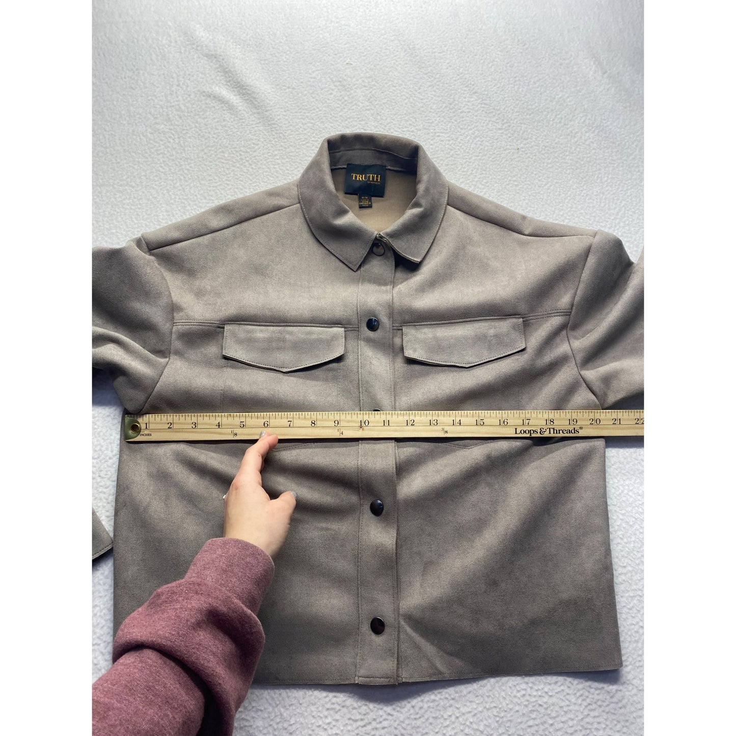 Women’s Faux Suede Crop Jacket #5455