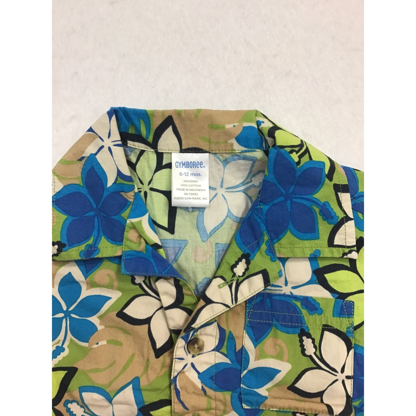 Baby Boy Tropical ButtonUp