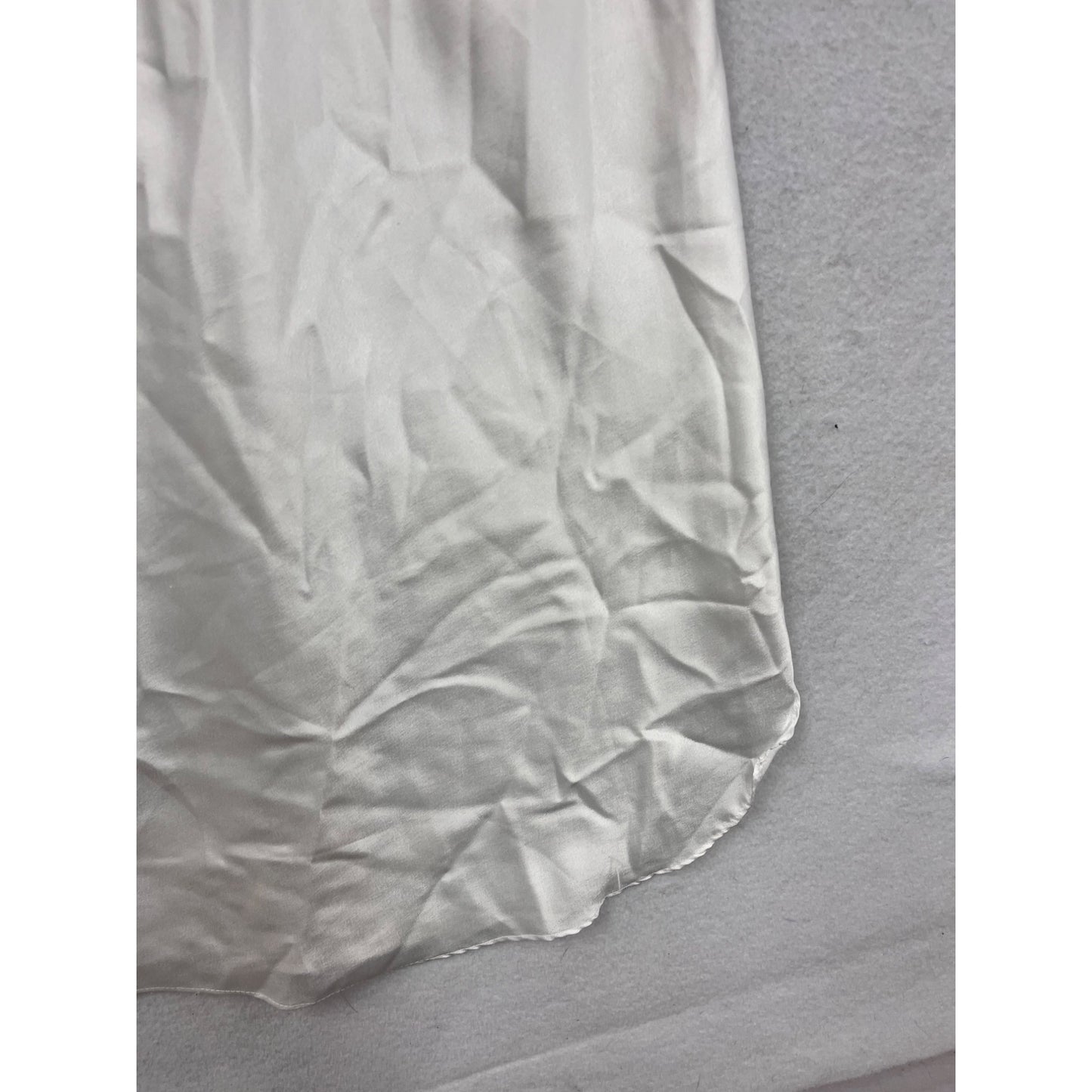 Vintage White Lace Trim Womens Slip Dress Medium #8263