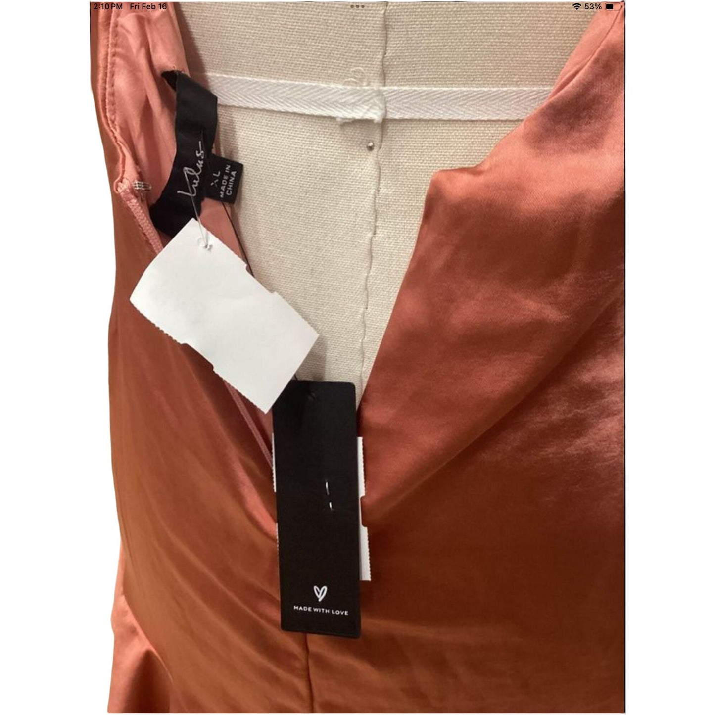 Lulus Burnt Orange Formal dress