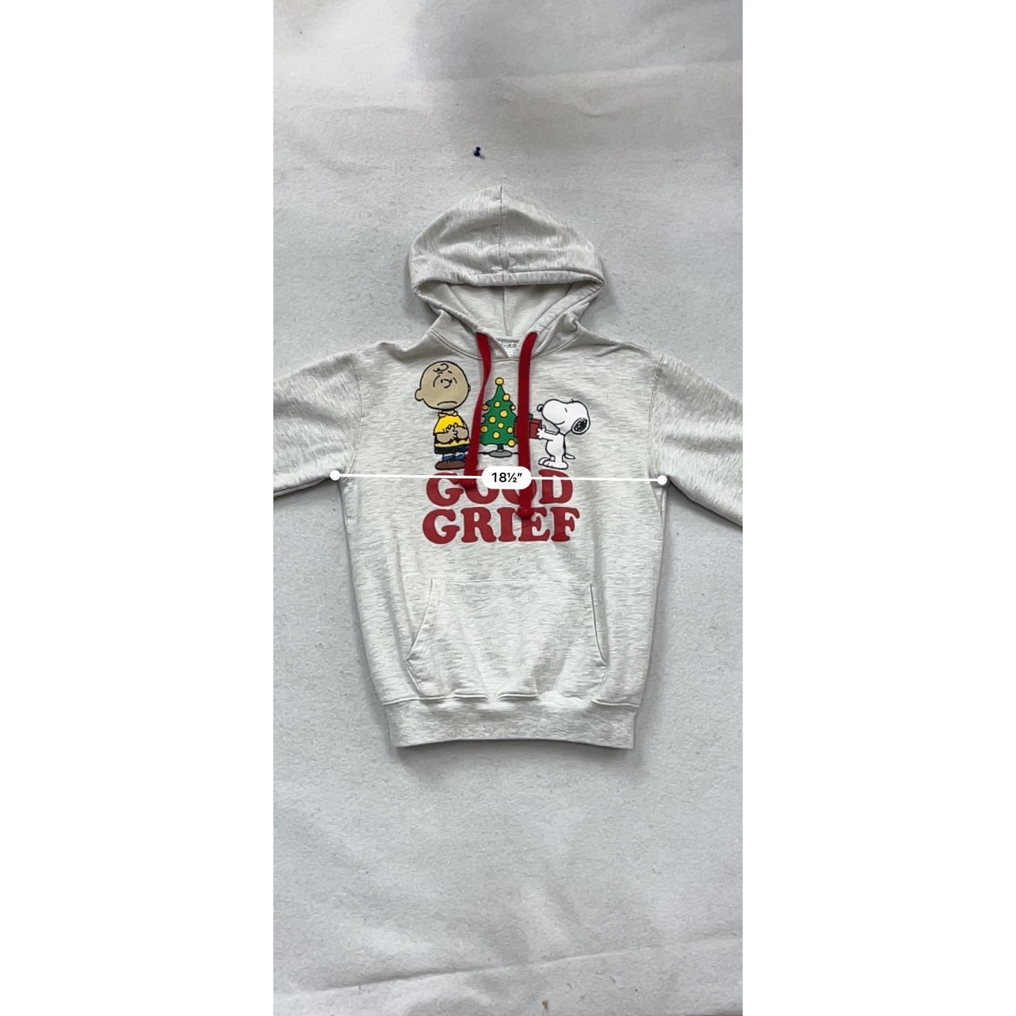 Peanuts Youth S Gray Hoodie With Snoopy & Charlie Brown #104C