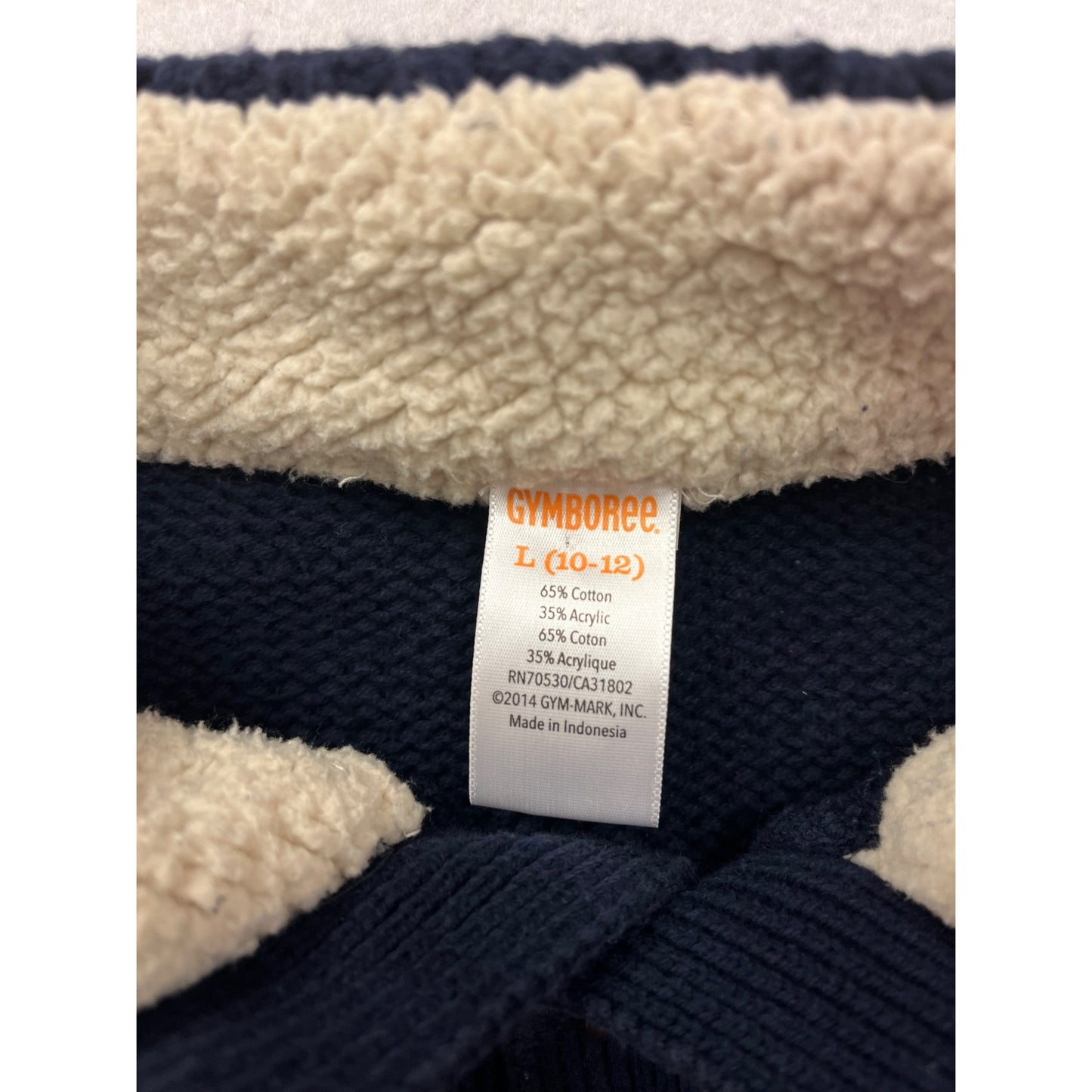 Gymboree Boys Nordic Knit Sweater With Sherpa Collar #6068