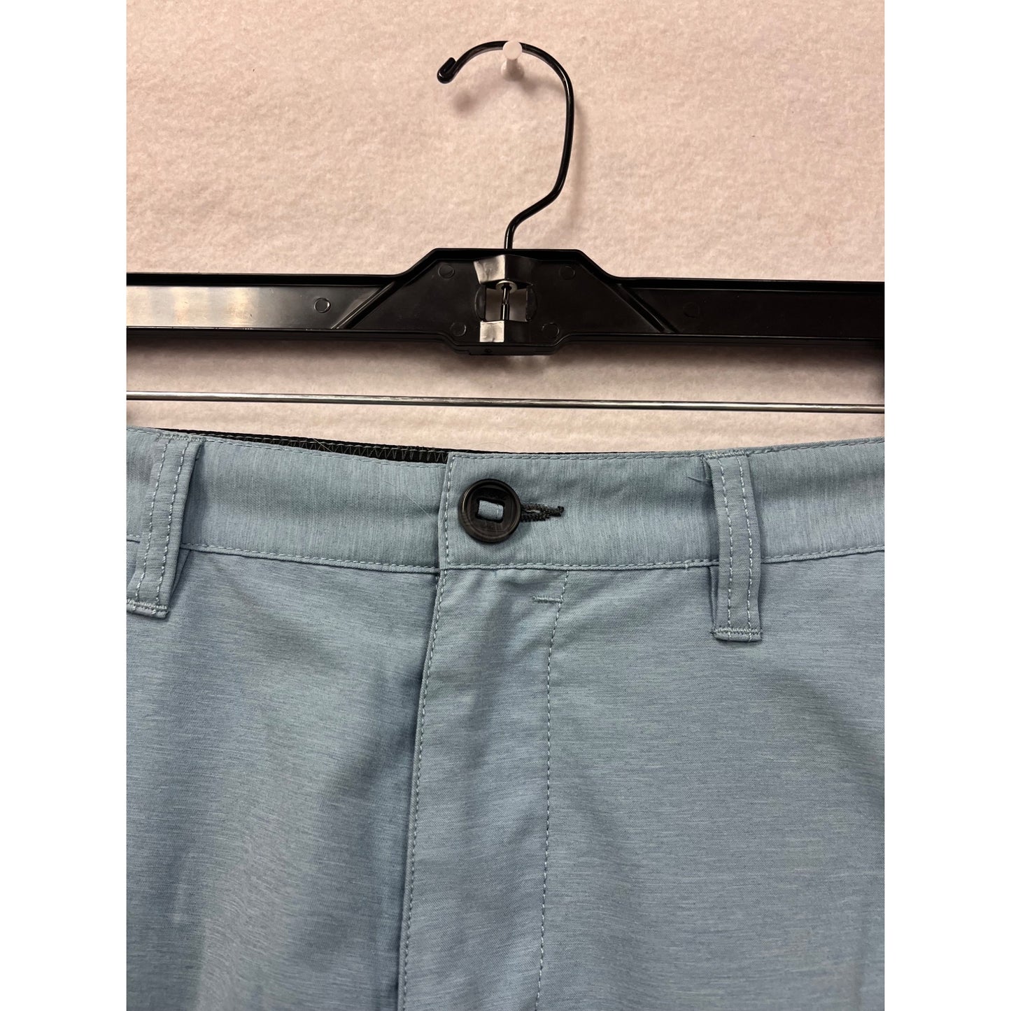Billabong Mens Shorts Size 34 Light Blue Casual Style With Button Closure & Pockets #6569