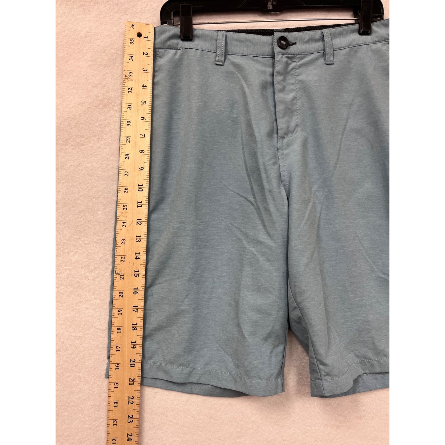 Billabong Mens Shorts Size 34 Light Blue Casual Style With Button Closure & Pockets #6569