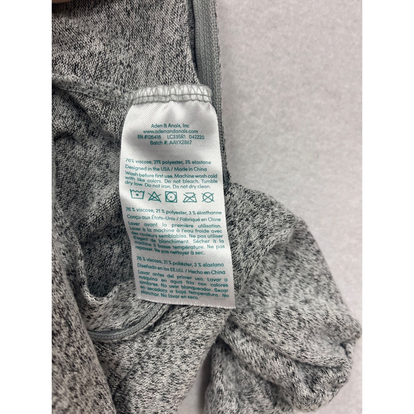 Aden & Anais Baby Footed Sleeper Bodysuit 0-3M #6559