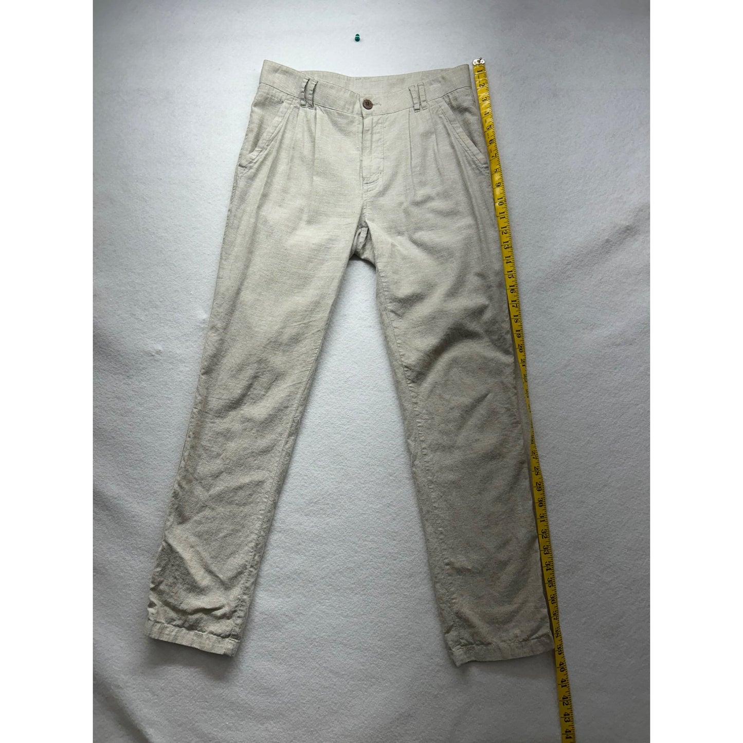 Patagonia Womens Linen Blend Casual Pants Light Beige Relaxed Fit #6113