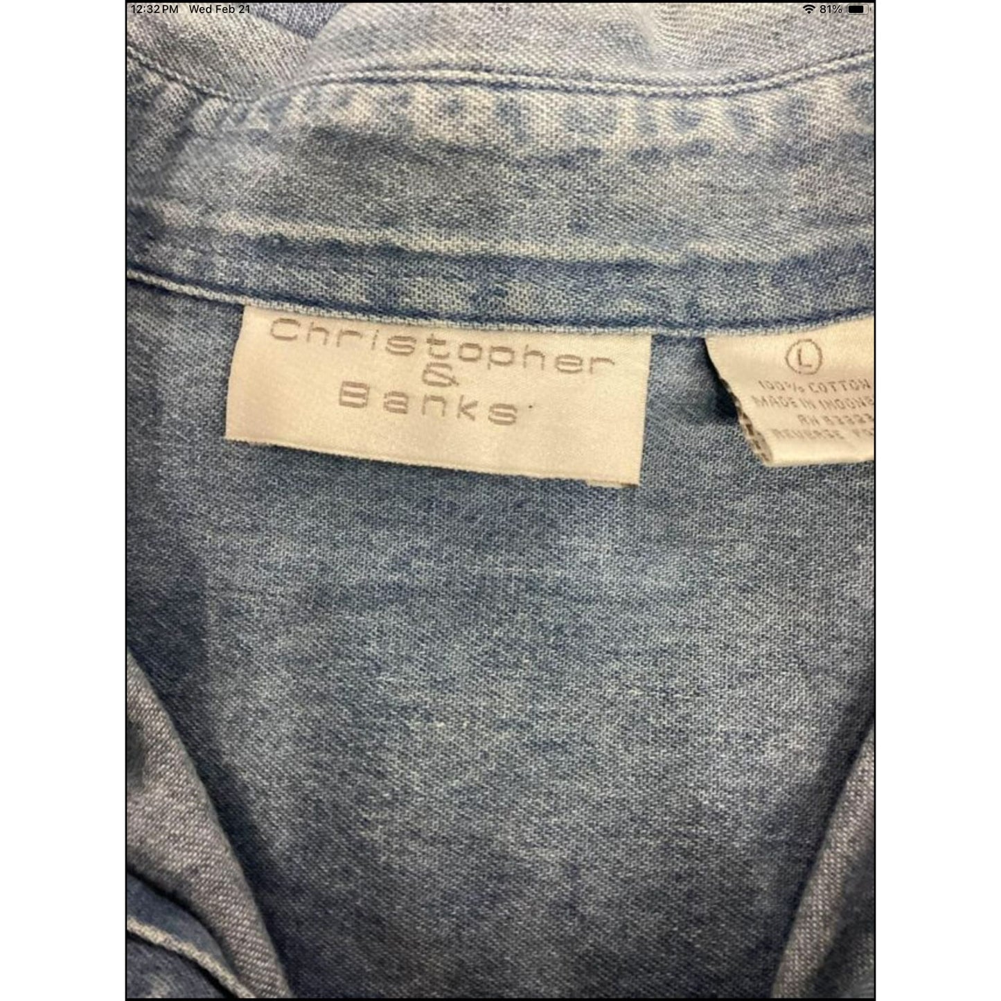 Women’s Vintage Christopher & Banks Button Up