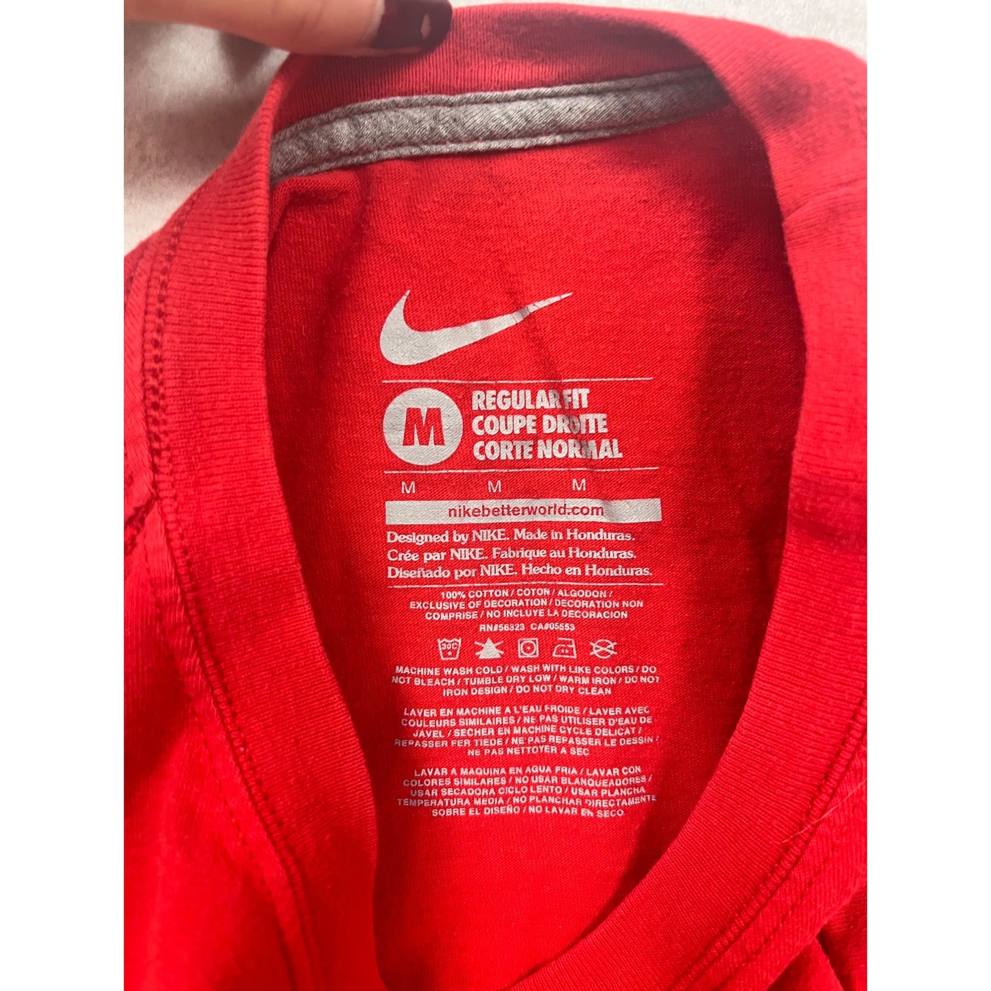 Nike Ohio State Red T-Shirt Medium Size Unisex 100% Cotton #6289