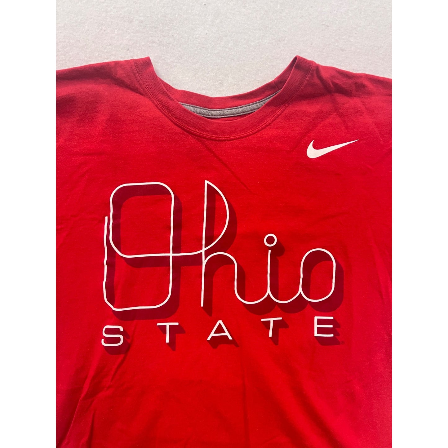 Nike Ohio State Red T-Shirt Medium Size Unisex 100% Cotton #6289