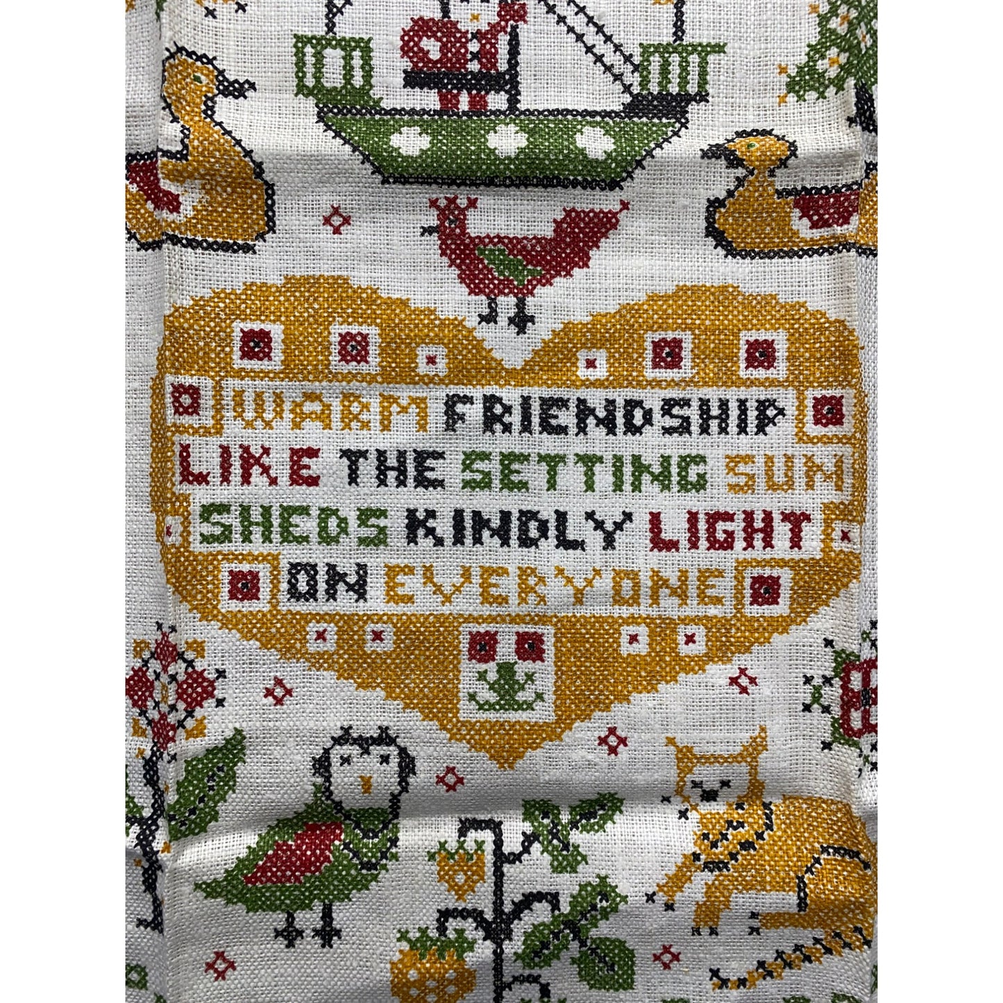 Vintage Kay Dee Linen tea towel #5526