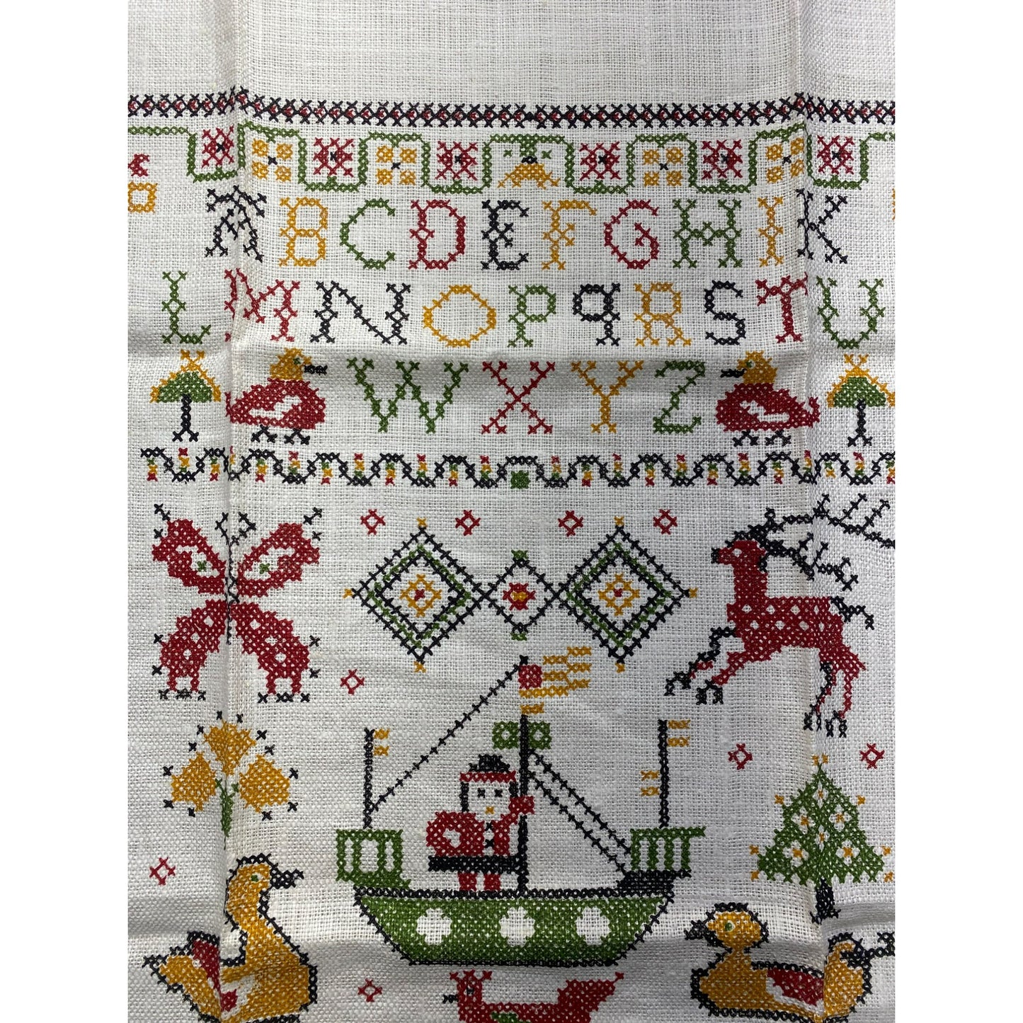 Vintage Kay Dee Linen tea towel #5526