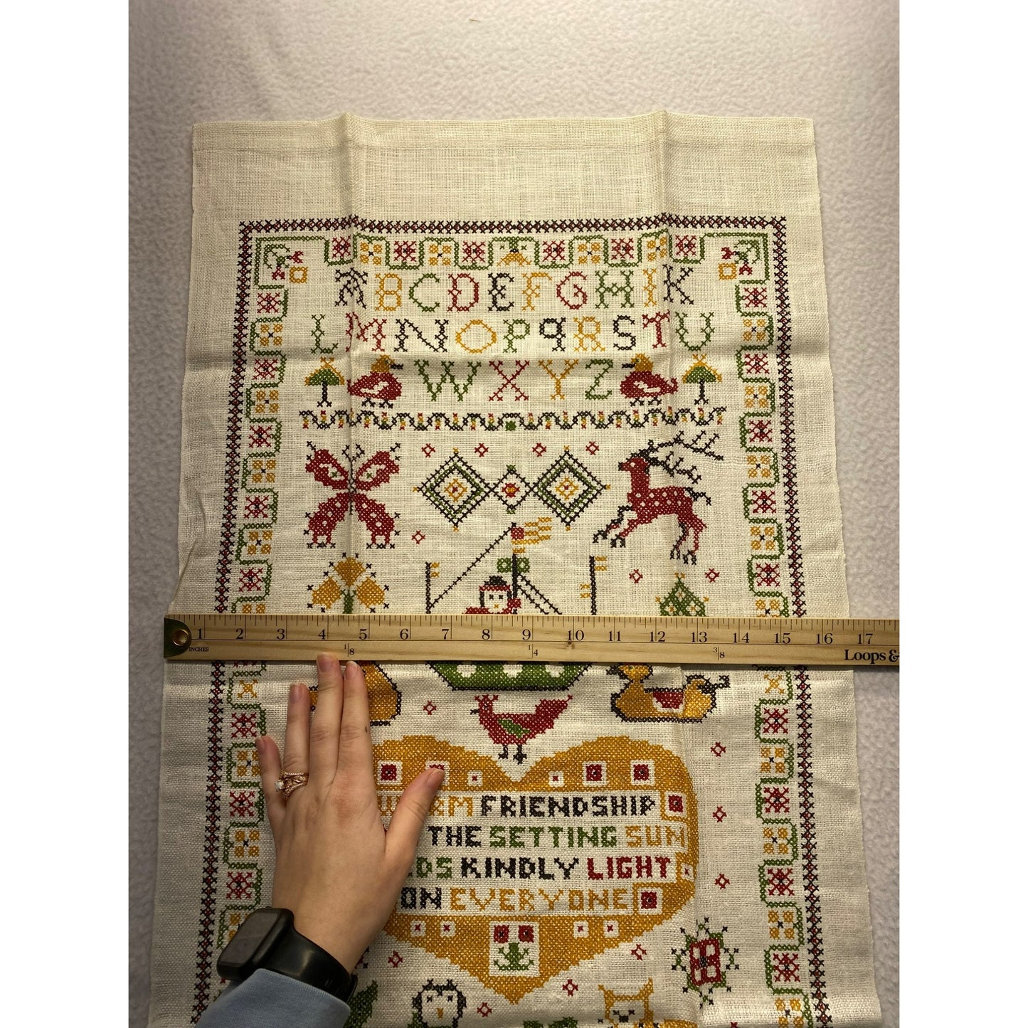 Vintage Kay Dee Linen tea towel #5526