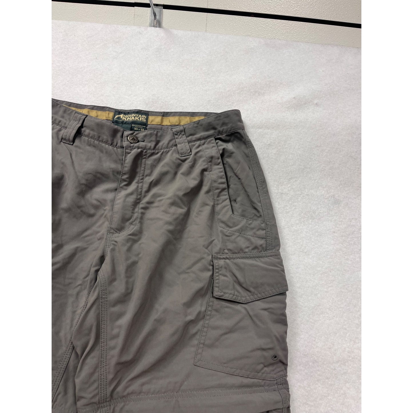 Mountain Khakis Mens Cargo Pants Gray Size 33x32 #8128