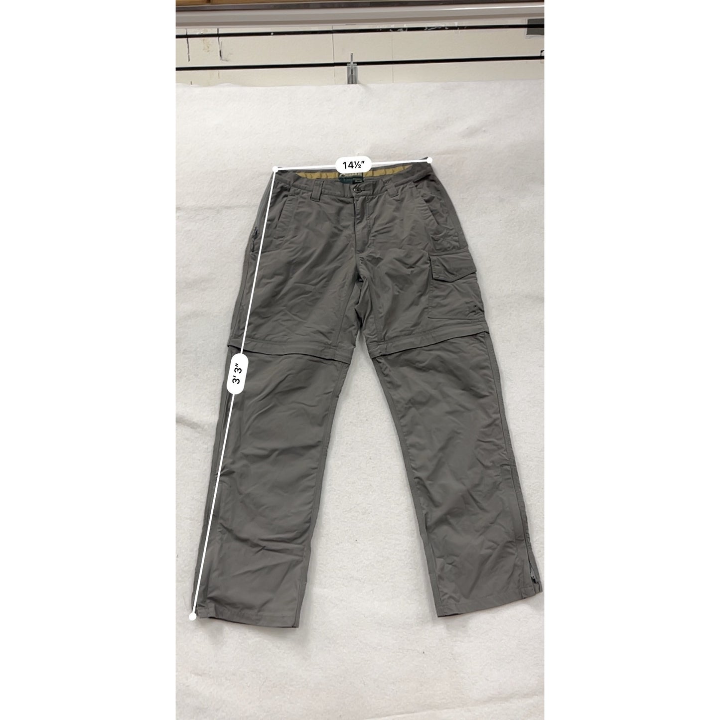Mountain Khakis Mens Cargo Pants Gray Size 33x32 #8128