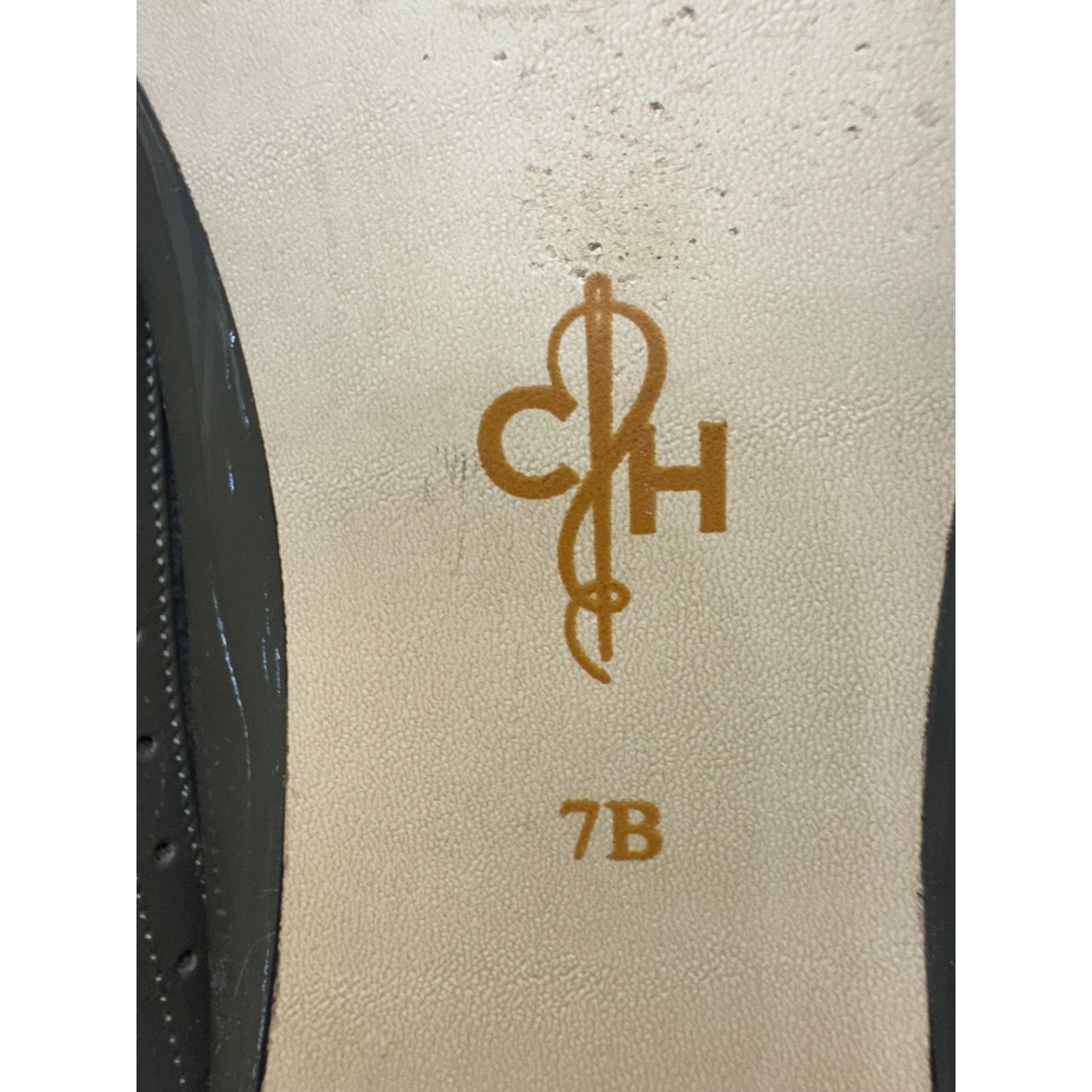 Cole Haan Gray & Olive Suede Patent Leather Ballet Flats Size 7B #9466