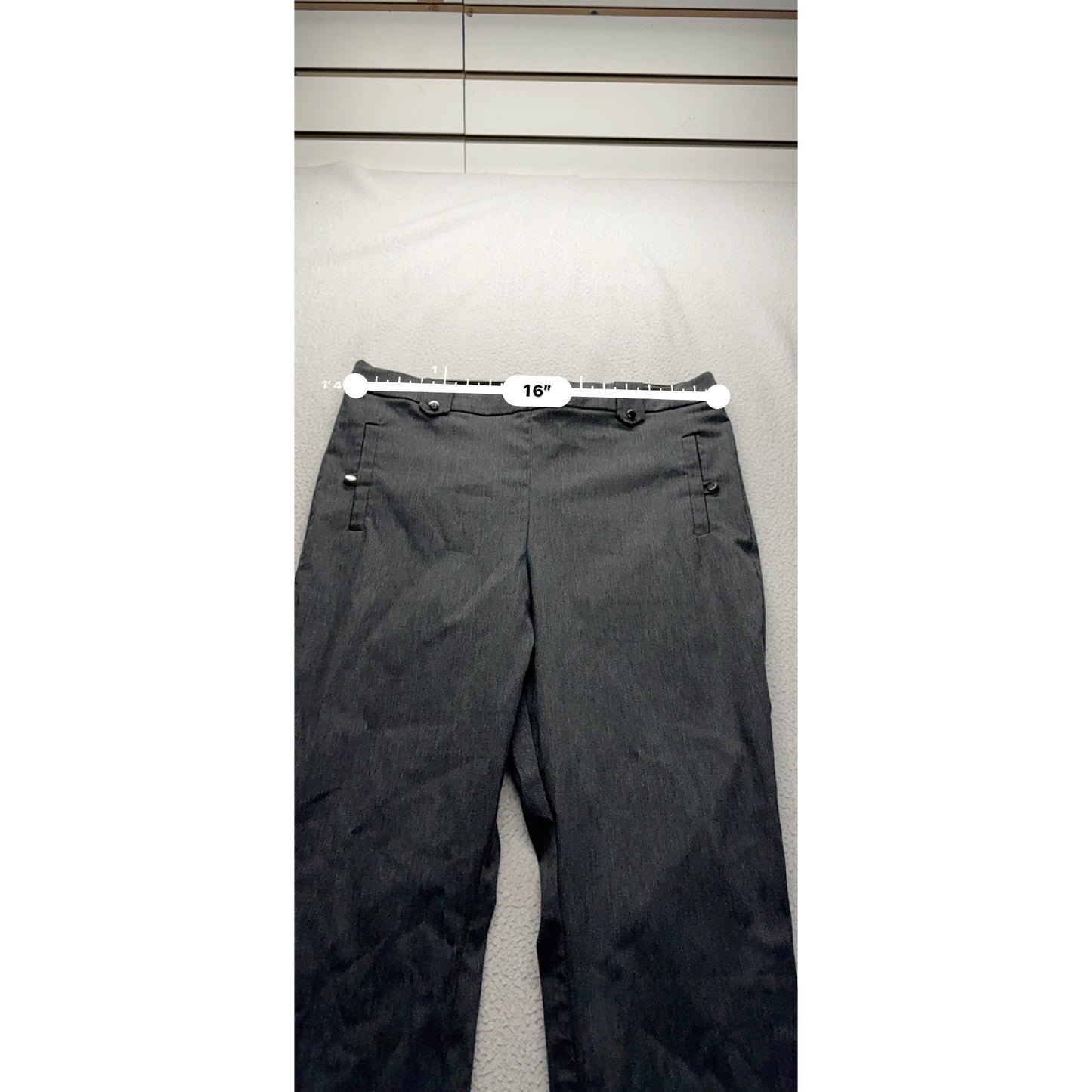 Maurices Charcoal Gray Slim Fit Trousers L #9034