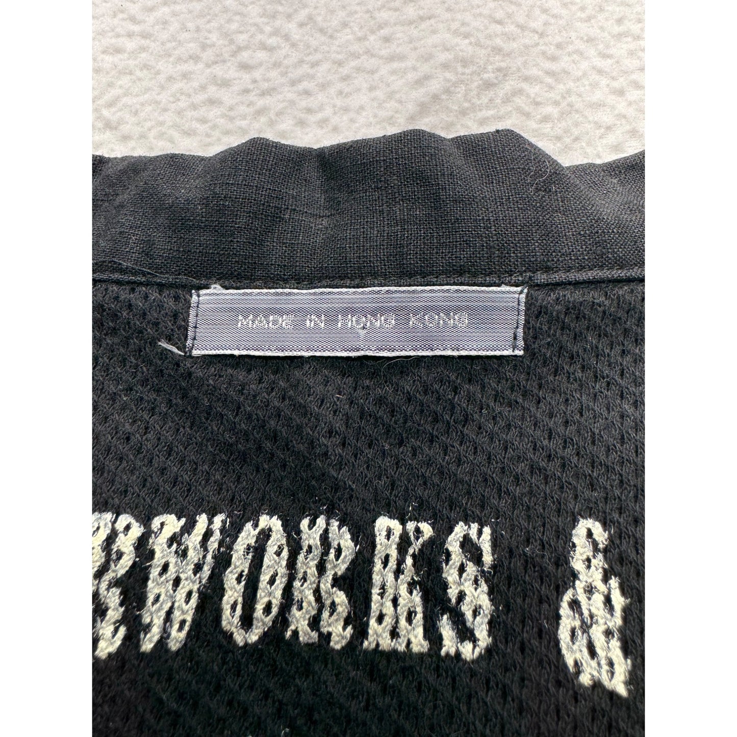 Colorworks & Co. Black Blazer L Linen Blend Two-Button #9076