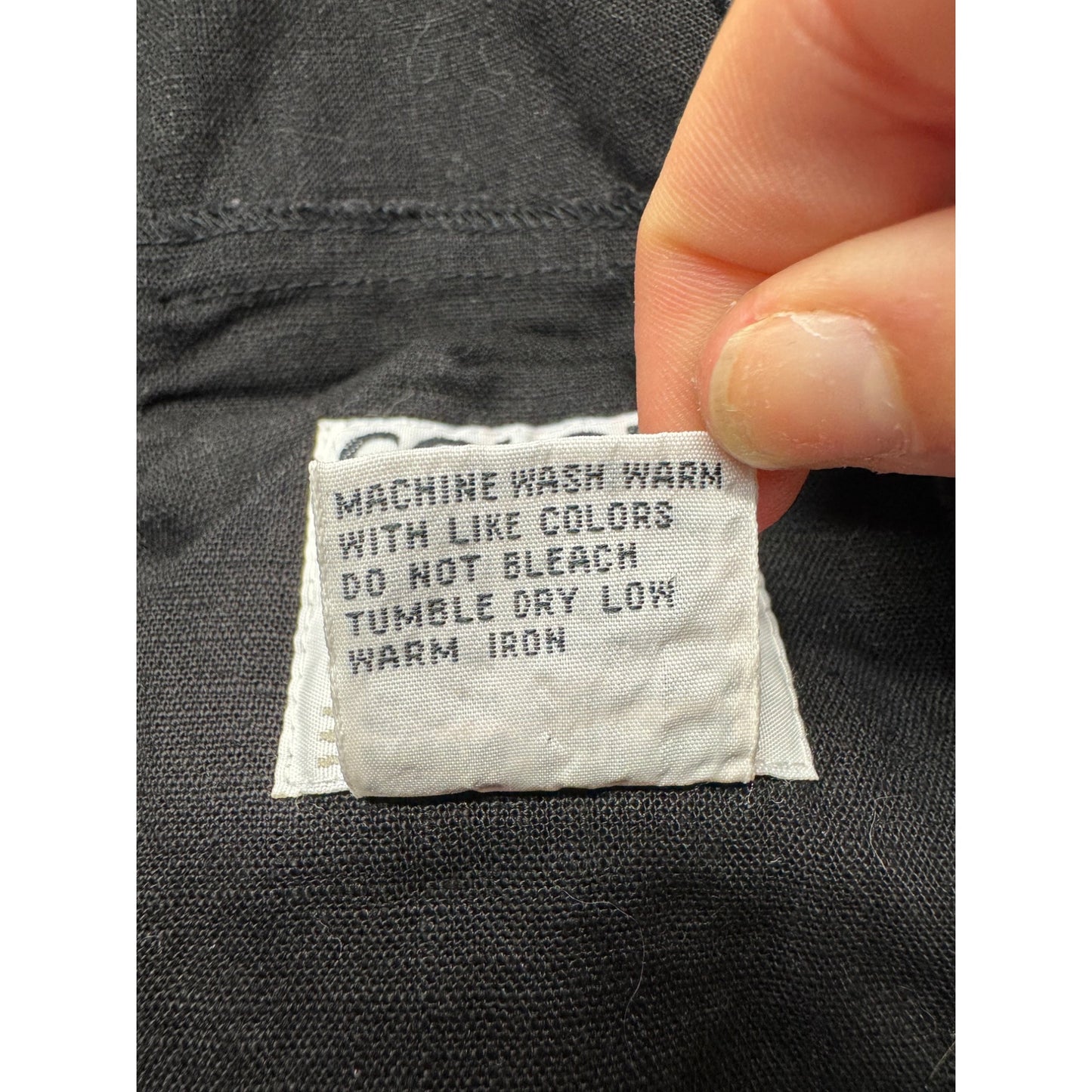 Colorworks & Co. Black Blazer L Linen Blend Two-Button #9076