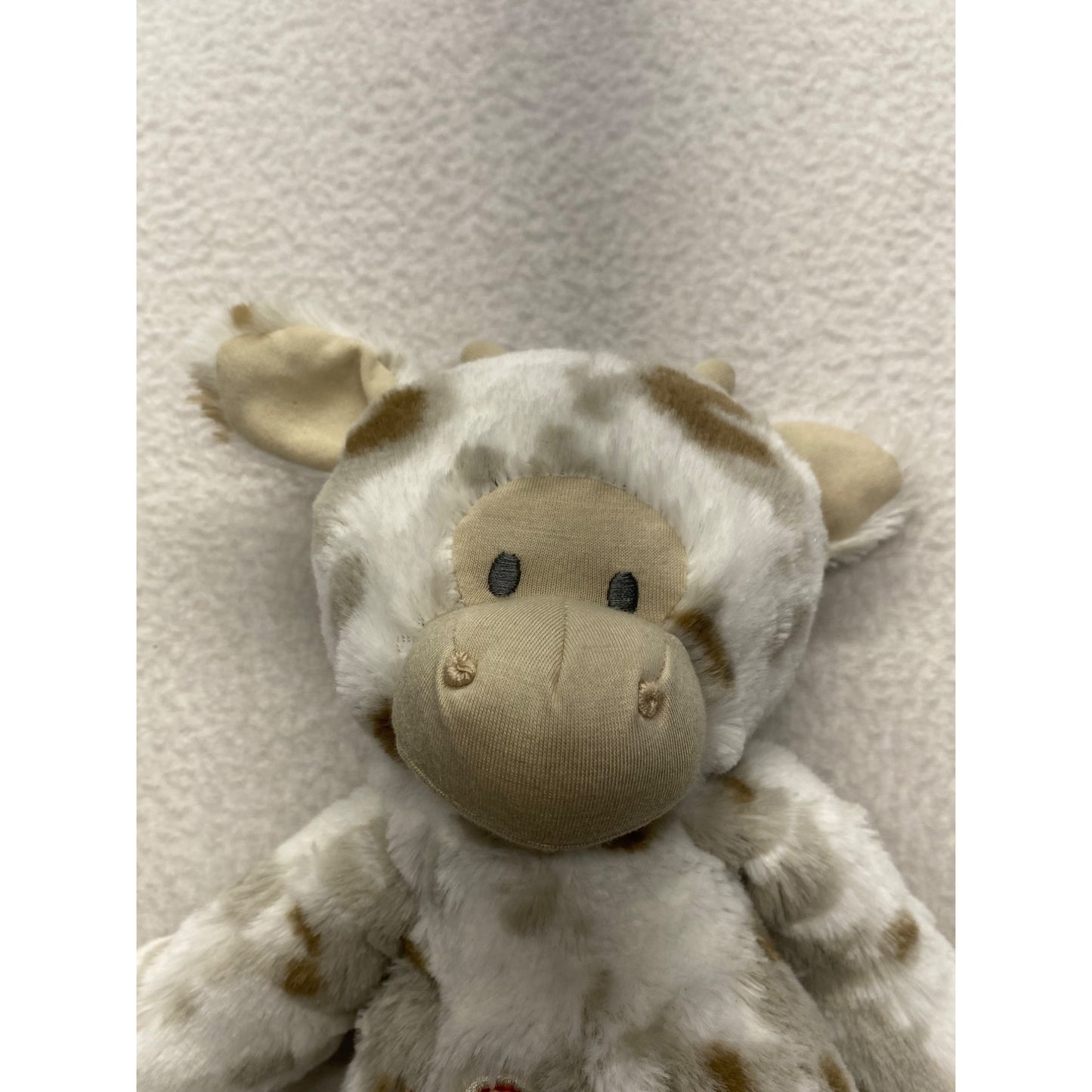 Cute Plush Cow Stuffed Animal With Heart "Moo Means Love You" Message #7376