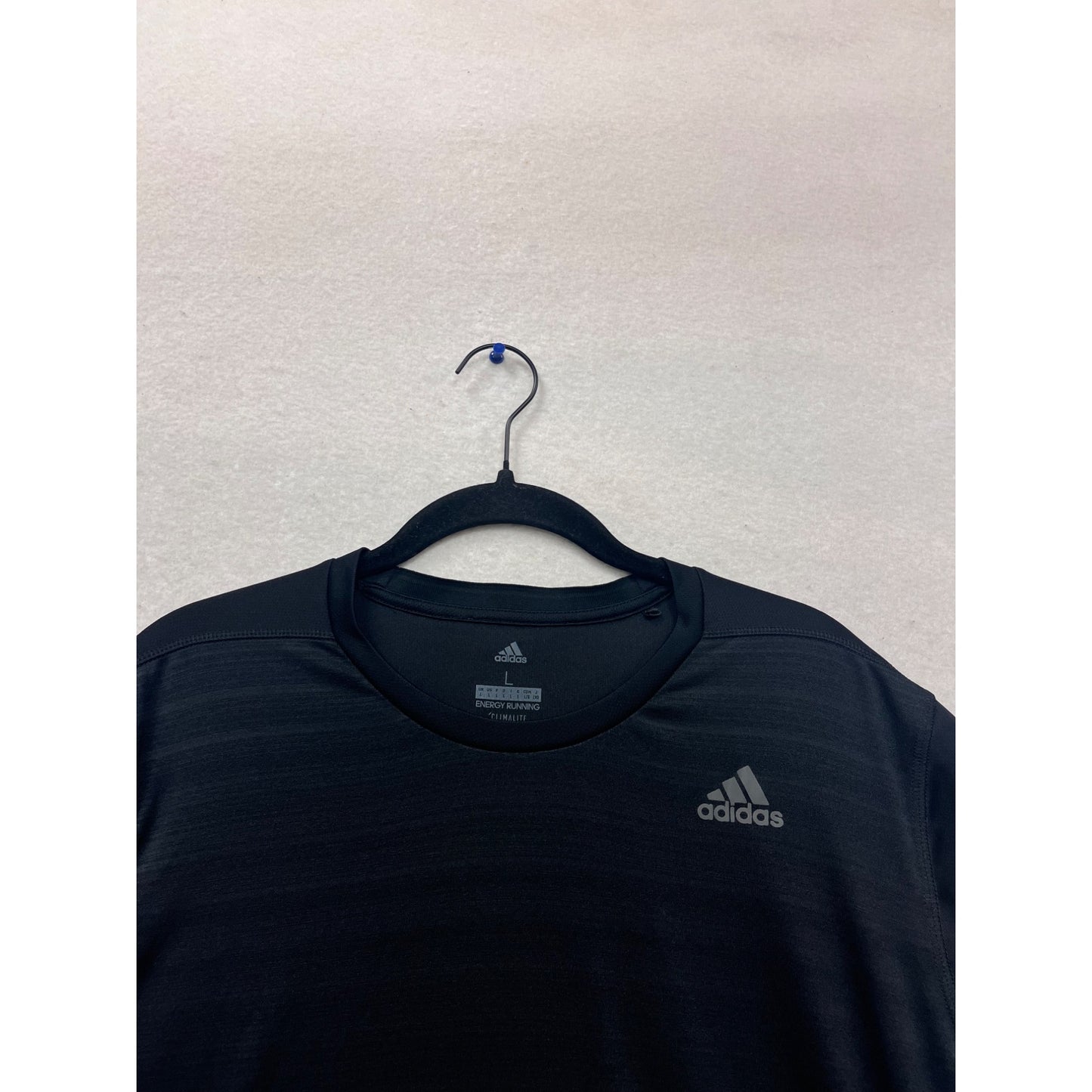 Adidas Mens Black Moisture-Wicking Athletic T-Shirt Size XL #910A