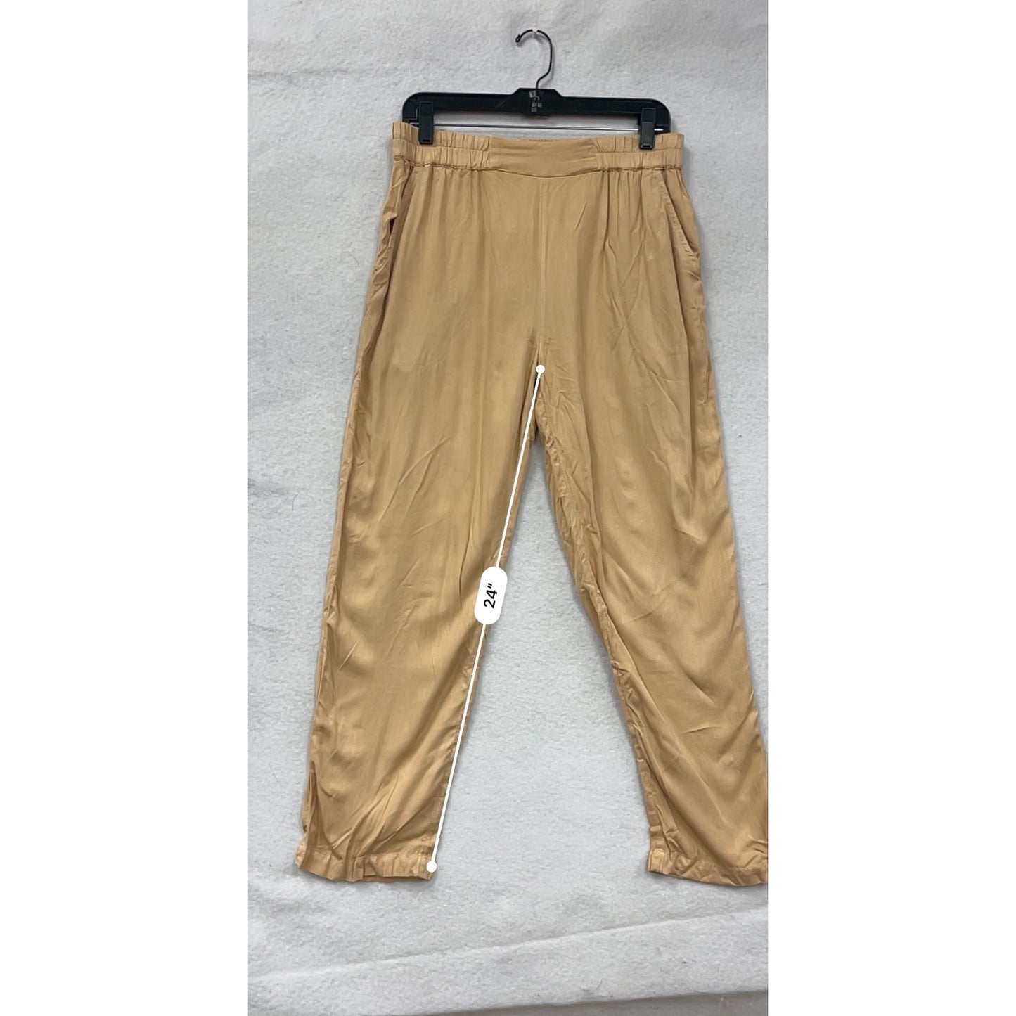 Rvca Womens Tan Elastic Waist SweatPants With Pockets #6621