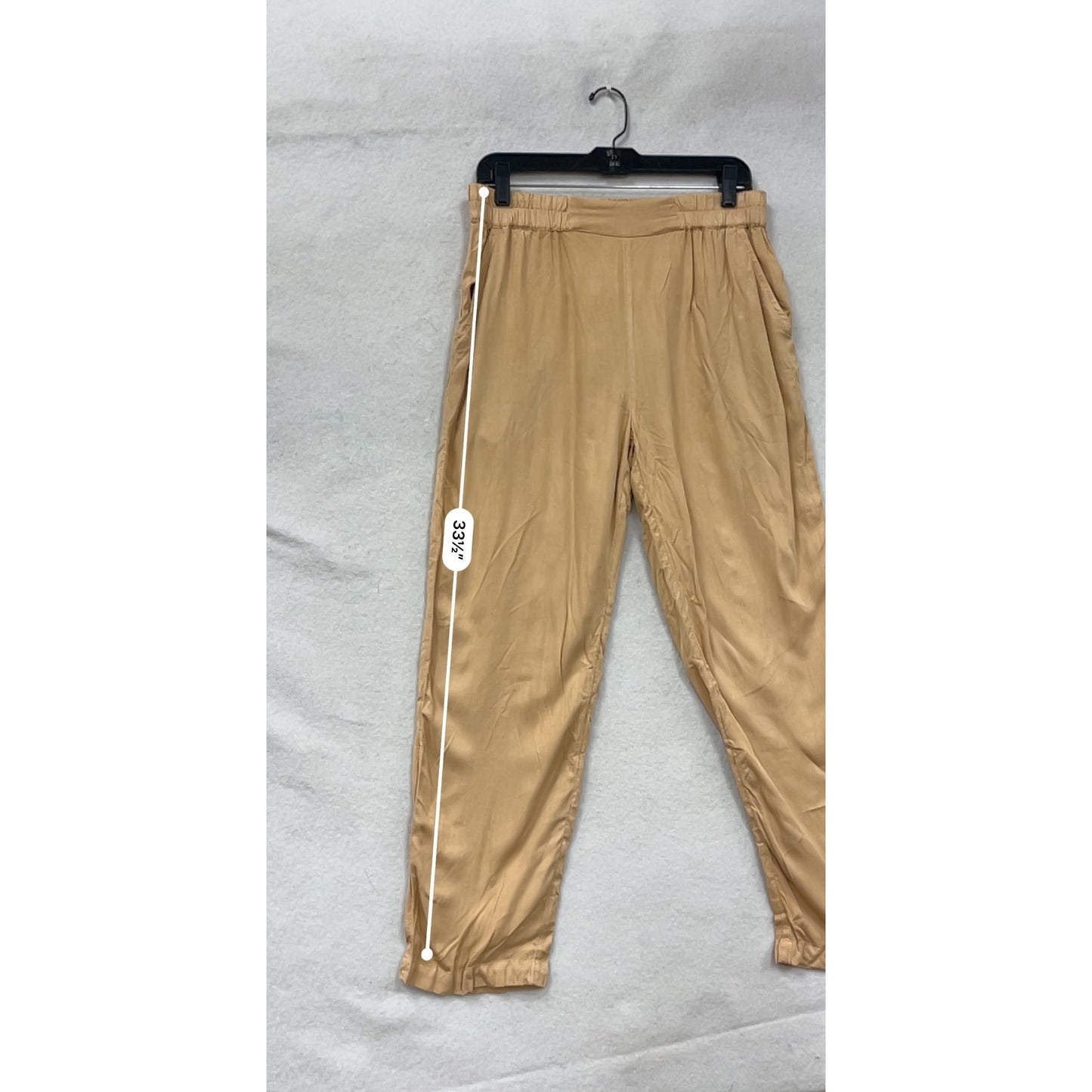 Rvca Womens Tan Elastic Waist SweatPants With Pockets #6621