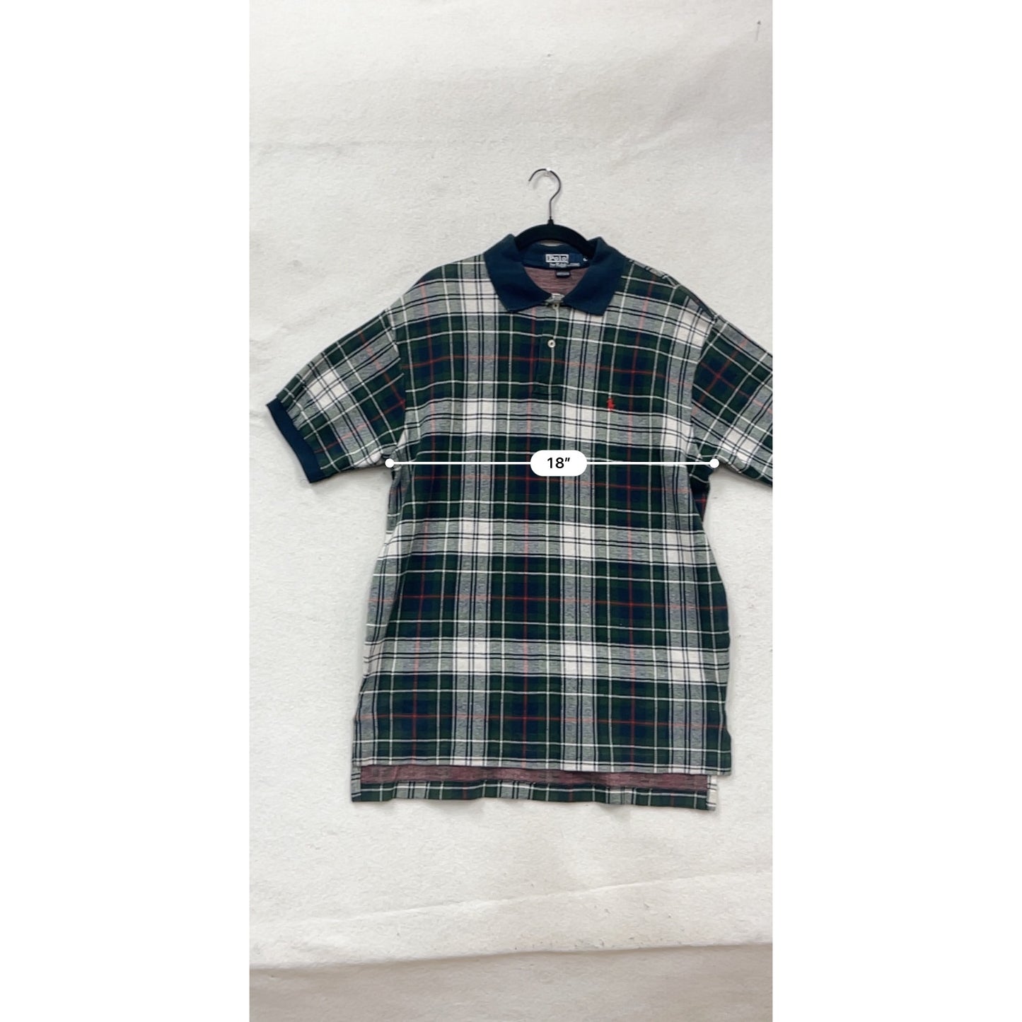 Polo Ralph Lauren Plaid Polo Shirt L #296A
