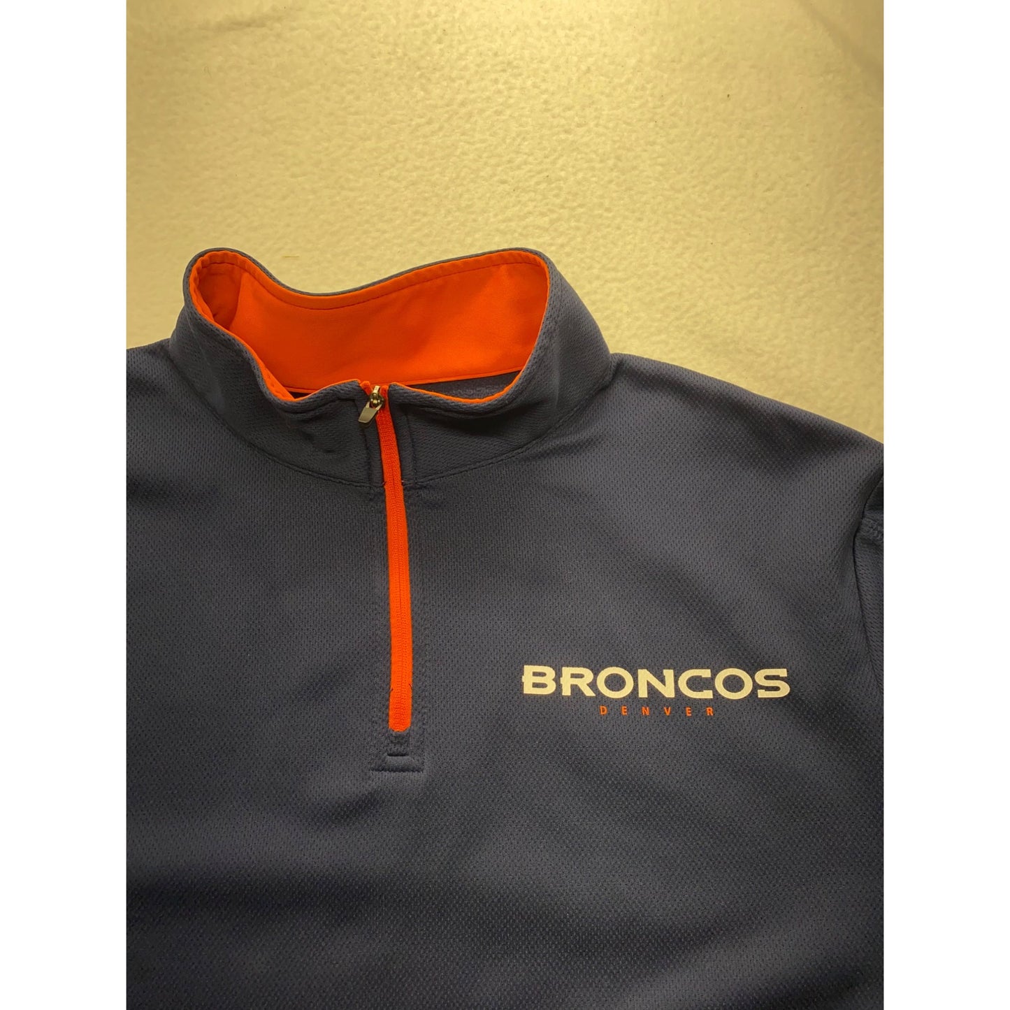 Denver Broncos Navy & Orange TX3 Warm 1/4 Zip Pullover NFL #7307