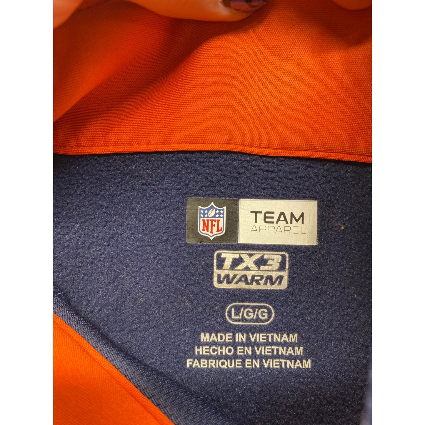 Denver Broncos Navy & Orange TX3 Warm 1/4 Zip Pullover NFL #7307