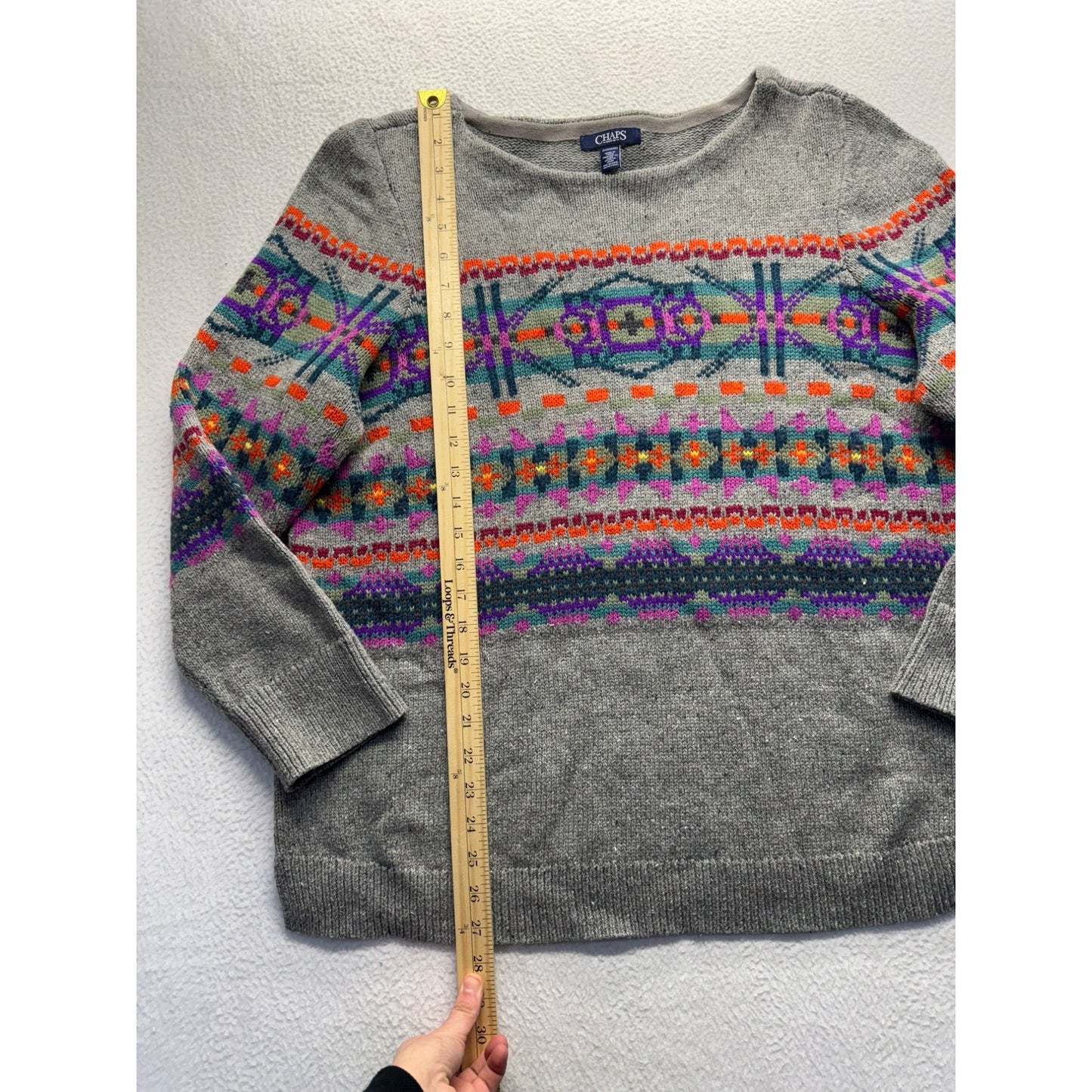 Chaps Womens Fair Isle Sweater #5975