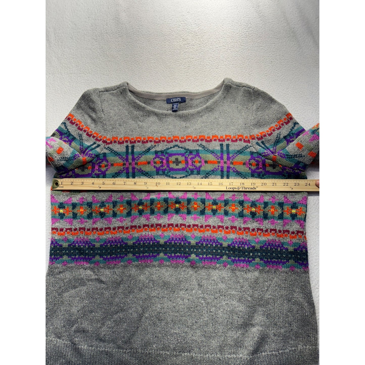 Chaps Womens Fair Isle Sweater #5975