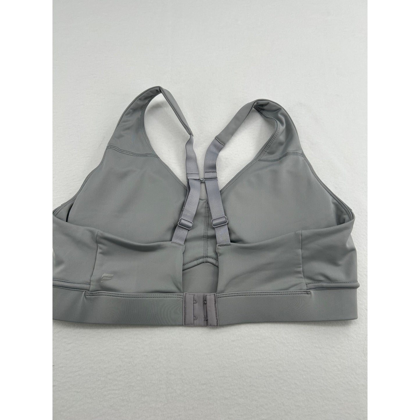 Fabletics Womens Grey Sports Bra With Adjustable Straps & Back Closure XL #6430