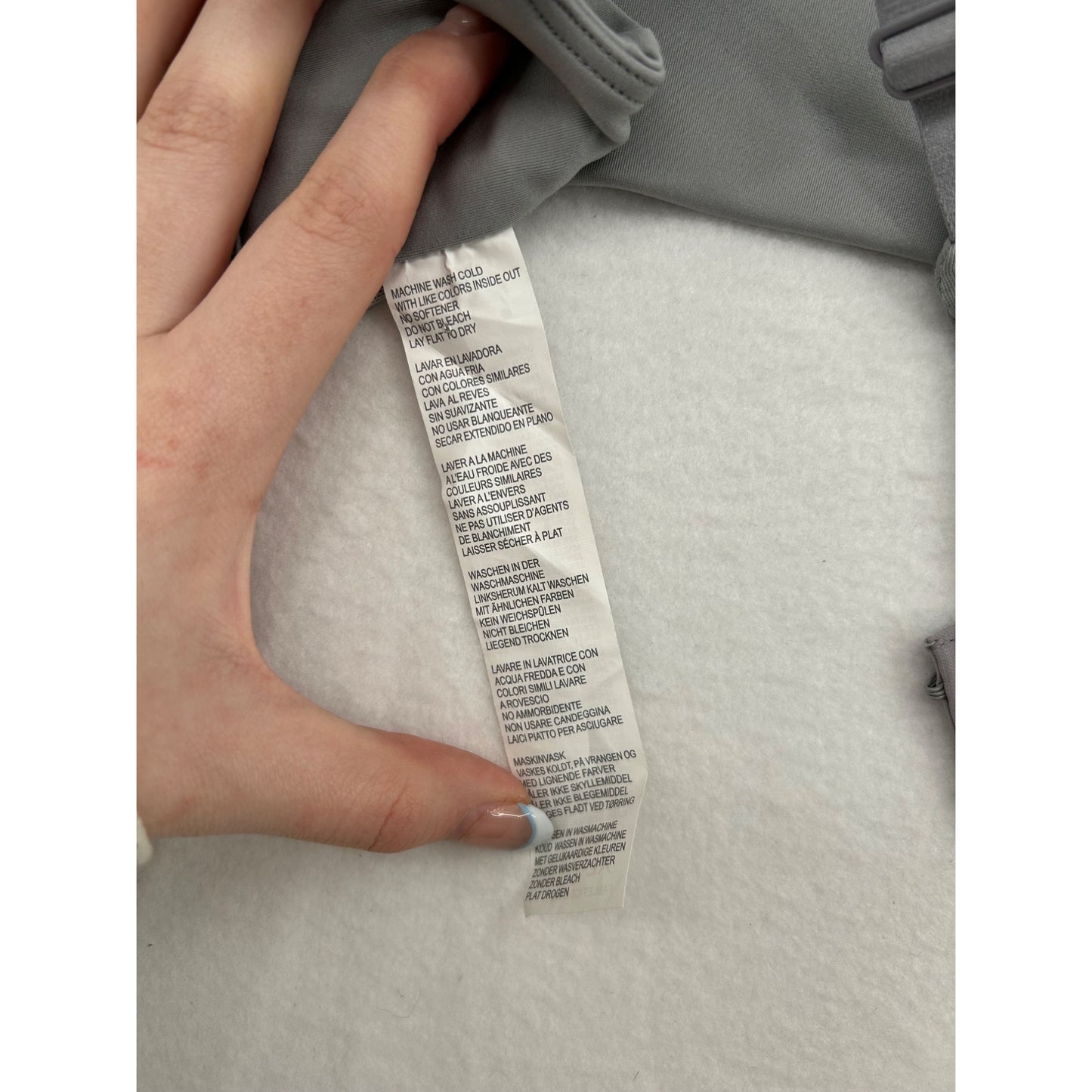 Fabletics Womens Grey Sports Bra With Adjustable Straps & Back Closure XL #6430