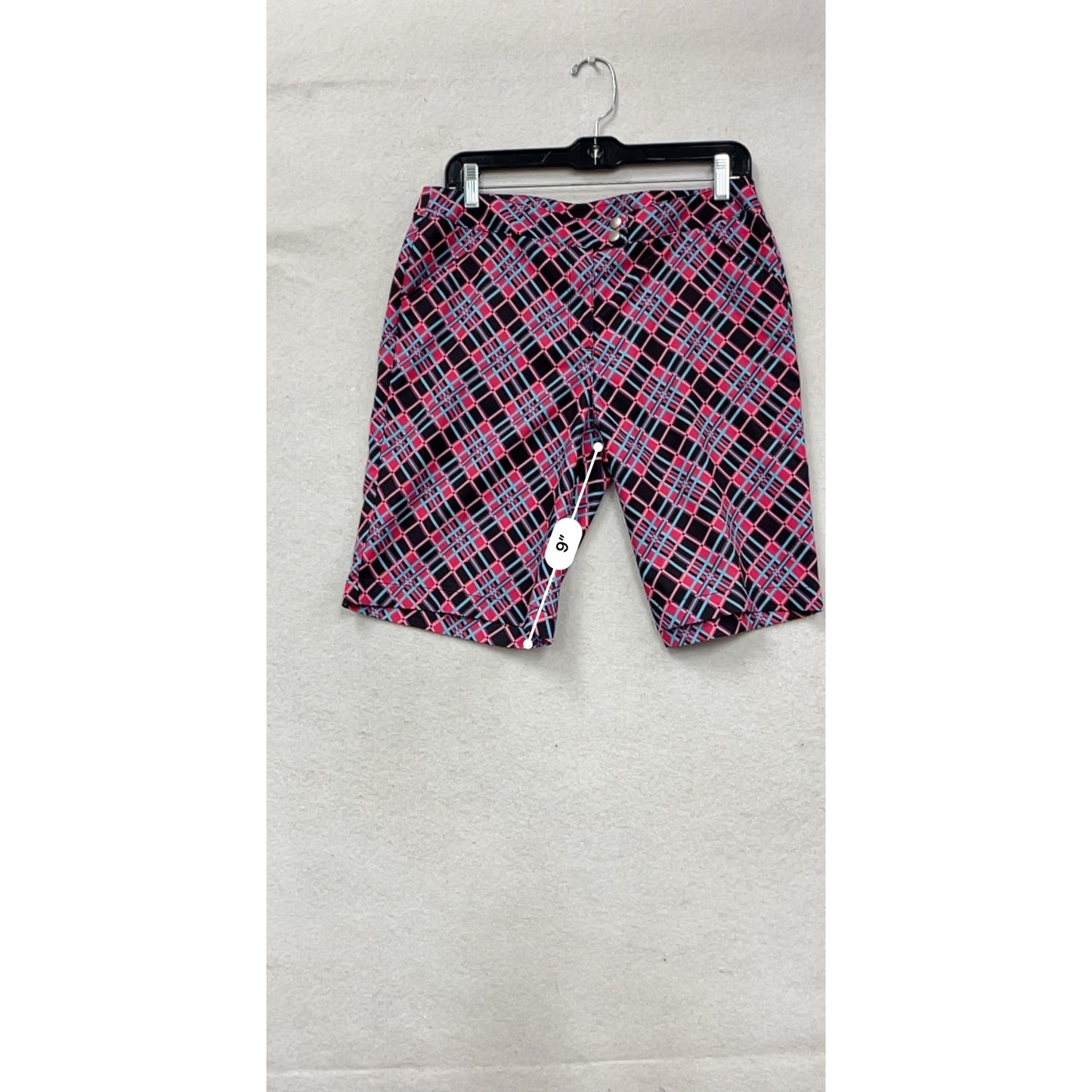 PGA Tour Plaid Golf Shorts Size 6-8 #165A