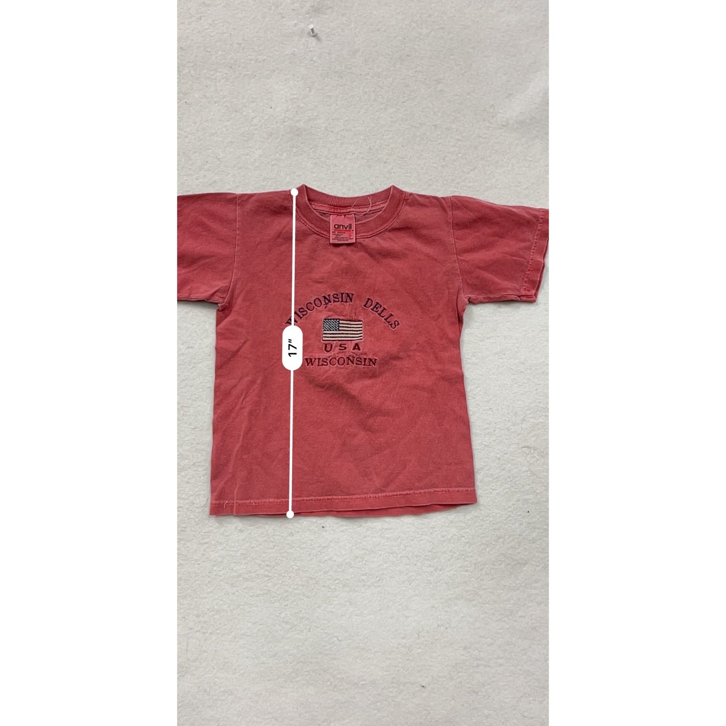 Vintage Wisconsin Dells USA Youth T-Shirt By Anvil Small #8105