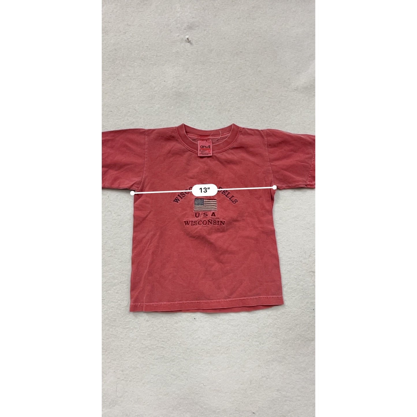 Vintage Wisconsin Dells USA Youth T-Shirt By Anvil Small #8105