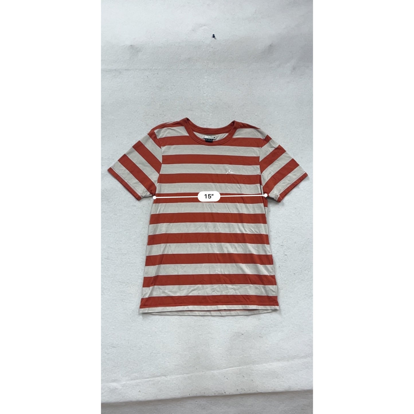 Rusty Mens Striped T-Shirt Red & White M #671A